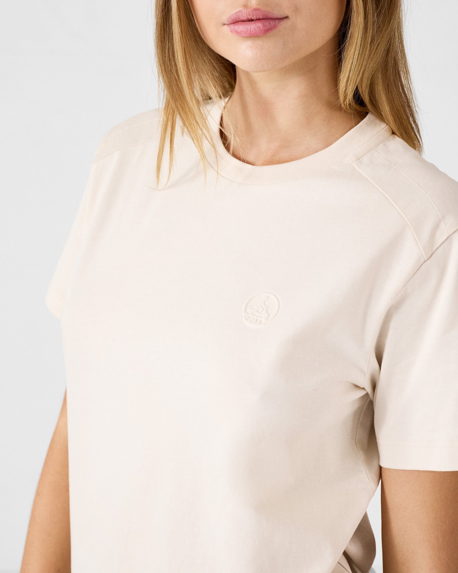 Round neck cotton T-shirt JOTT White