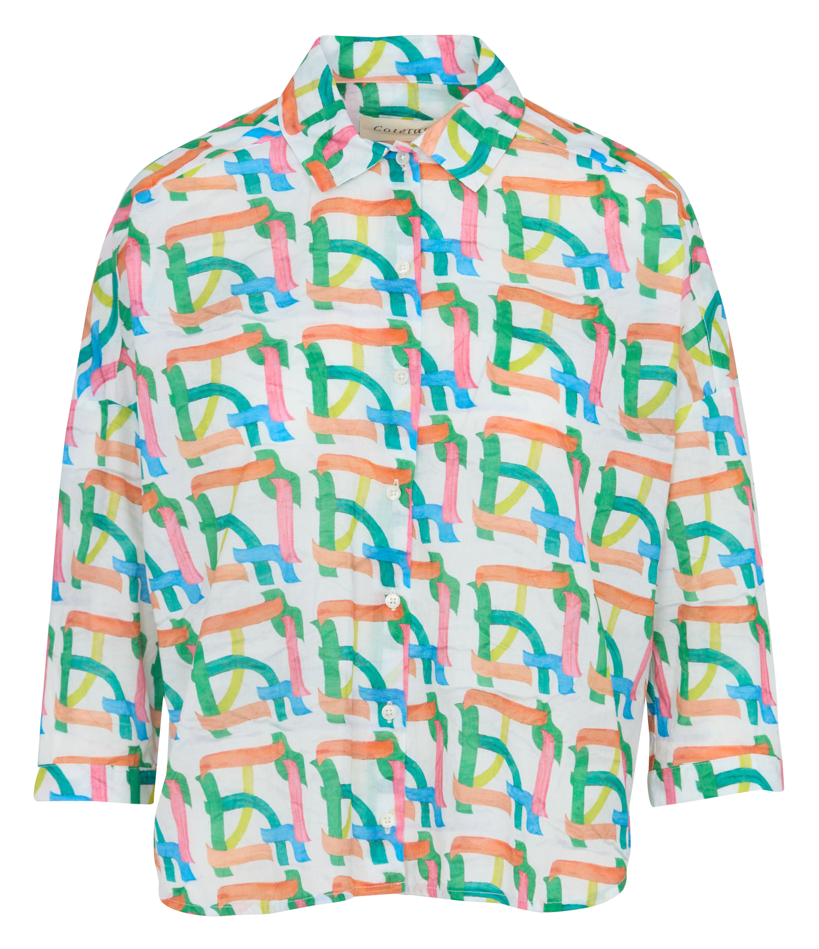 Oversized checked shirt ACOTE White