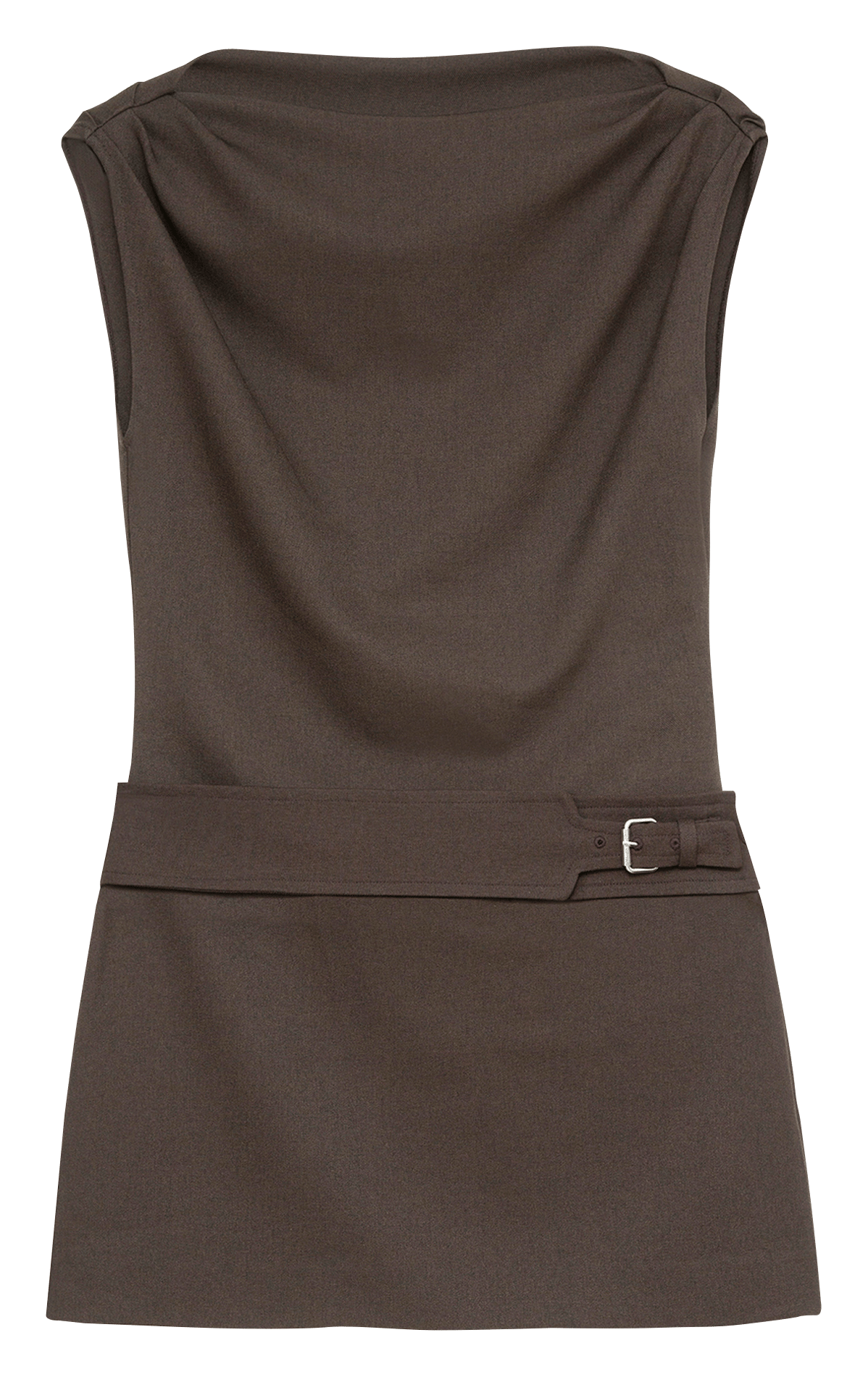 Camisón de mezcla de algodón con cuello redondo LAAGAM Marron