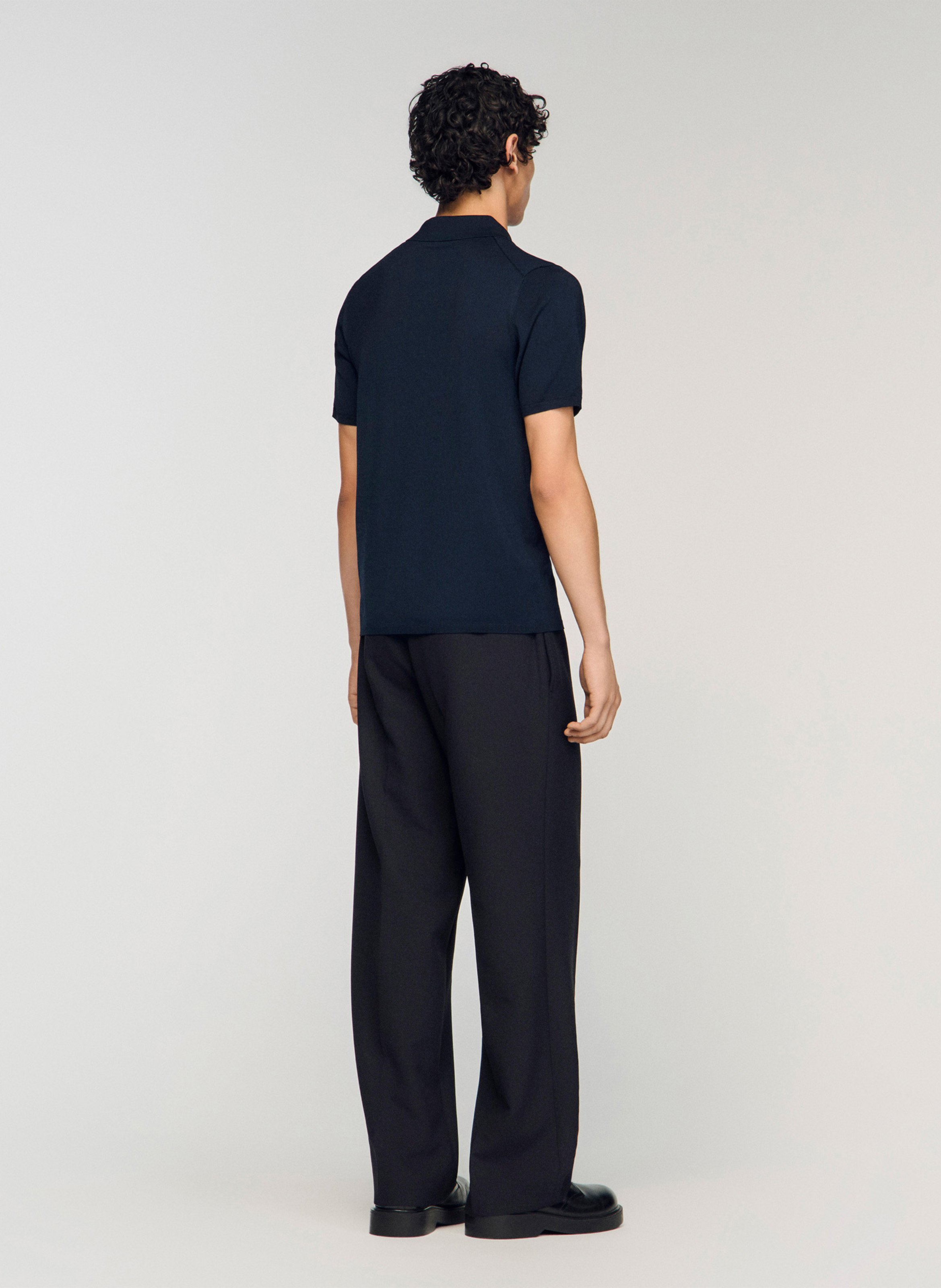 Polo regular fit  SANDRO Bleu