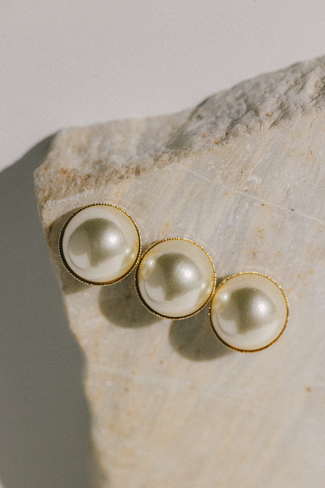 Maxi silver-plated pearl brooch MONSIEUR SIMONE Golden