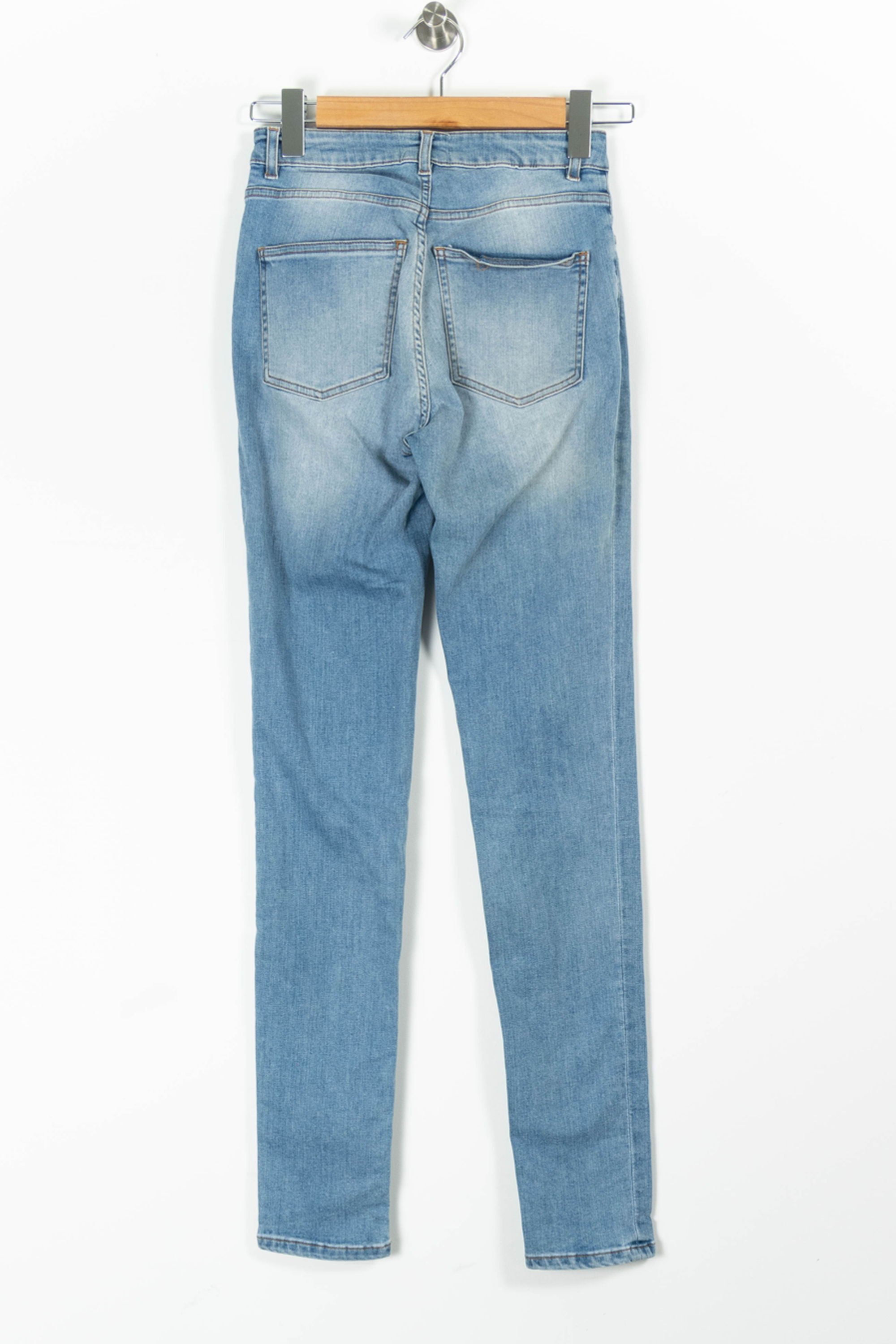 Cropped slim jeans with studs ACNE STUDIOS - Seconde Main Blue
