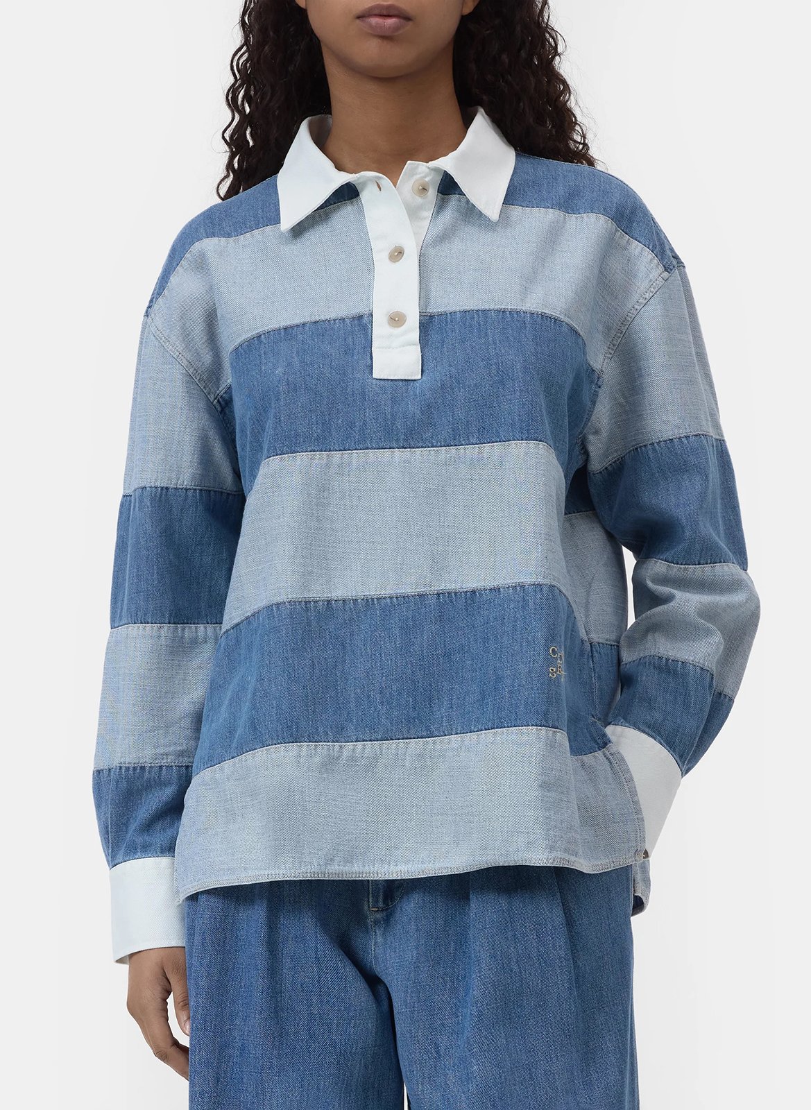 Eastham long-sleeved polo shirt CLOSED Blue