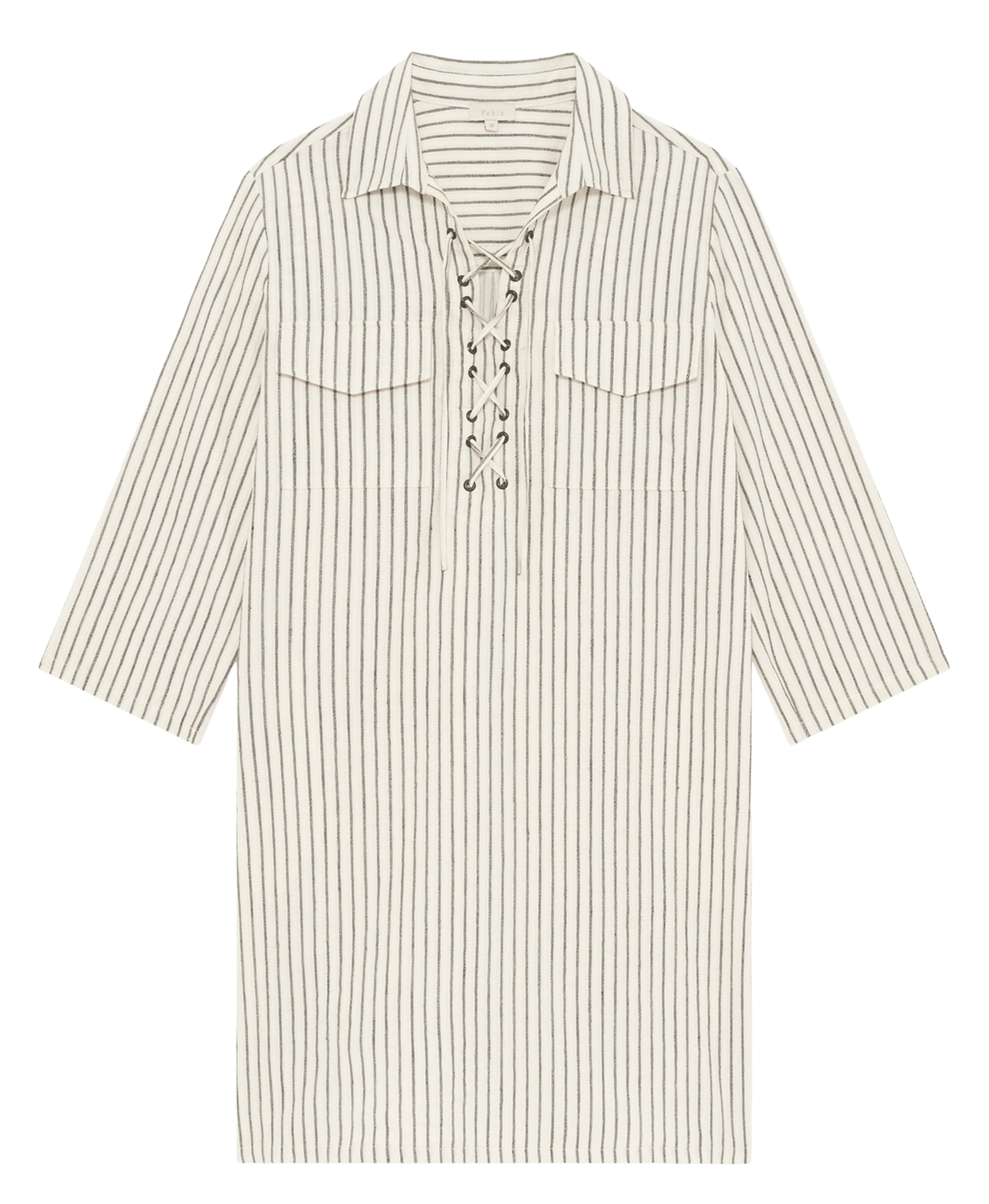 Robe courte col classique PABLO Beige