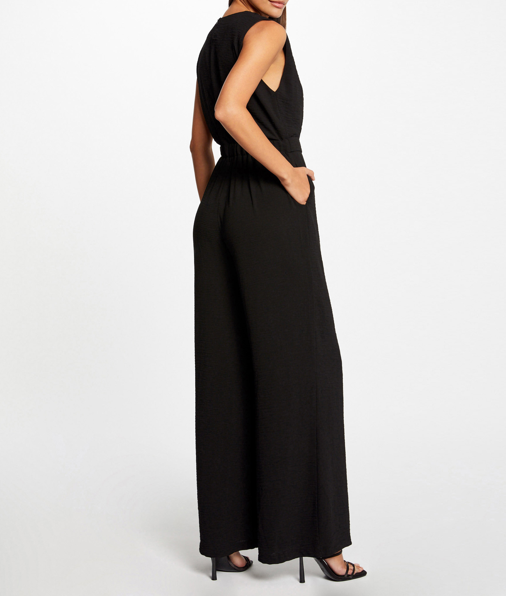 Ärmelloser gerader Jumpsuit MORGAN Schwarz