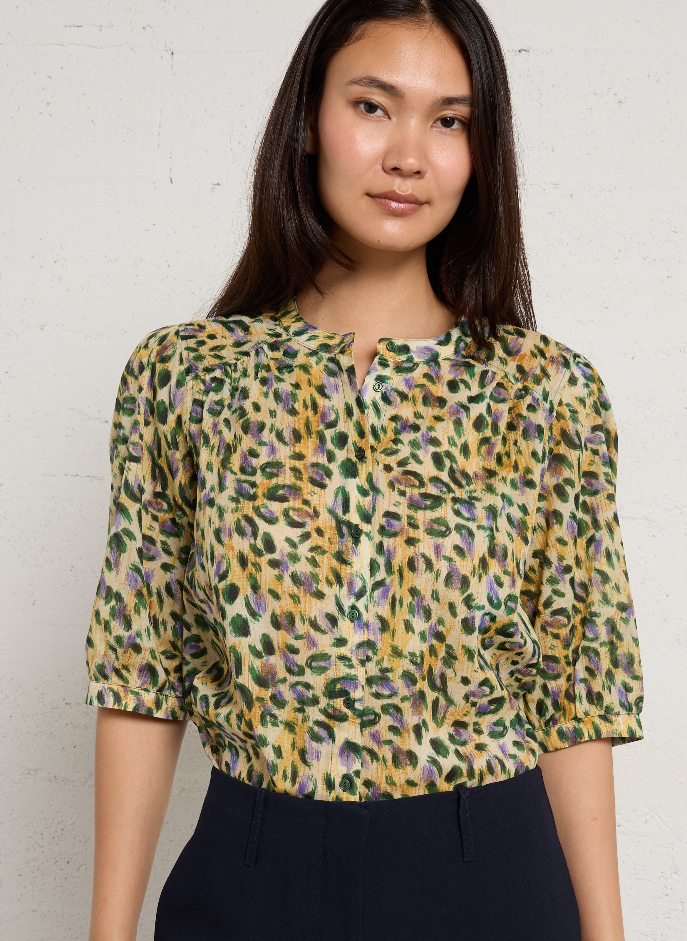 Chemise ample en coton SUD EXPRESS Vert