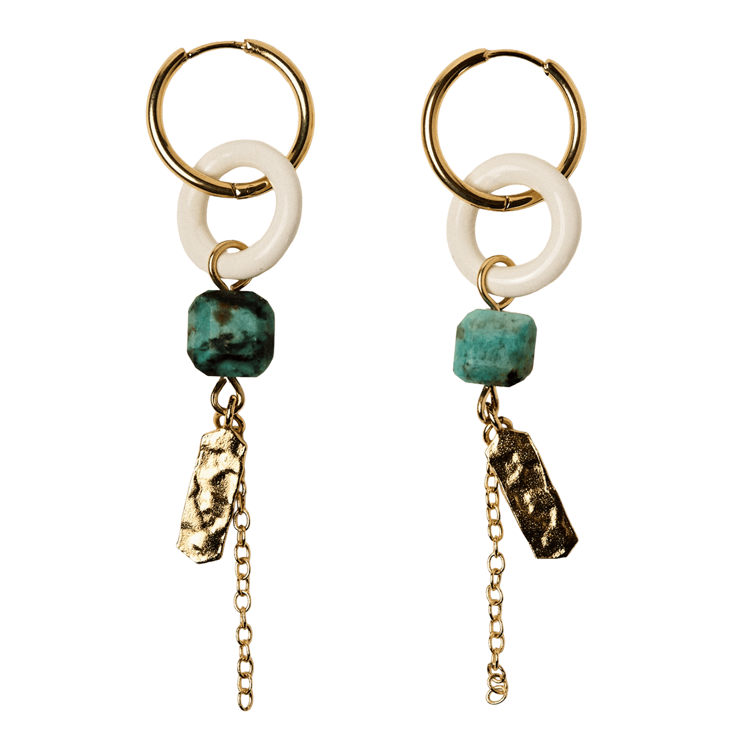 Atlantide drop earrings SESSUN White