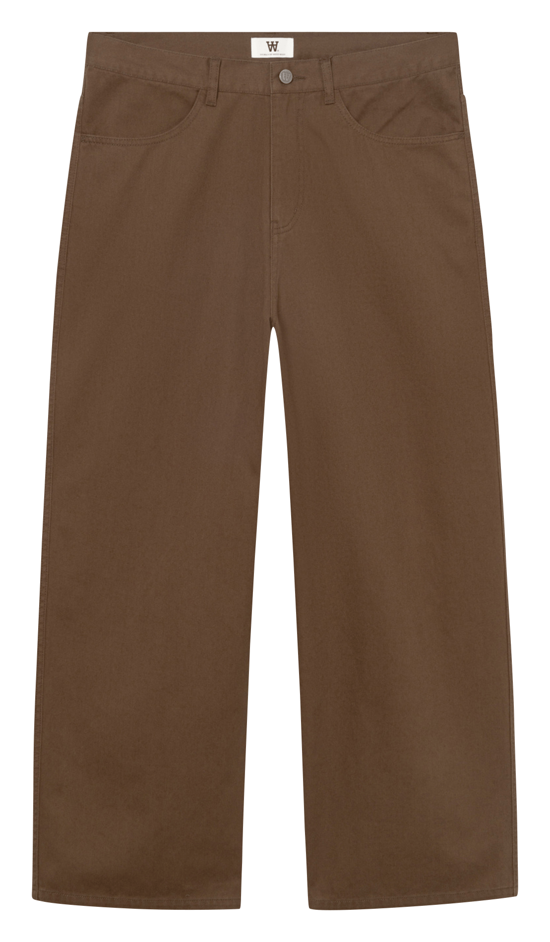 Gerade geschnittene Baumwollhose WOOD WOOD Braun