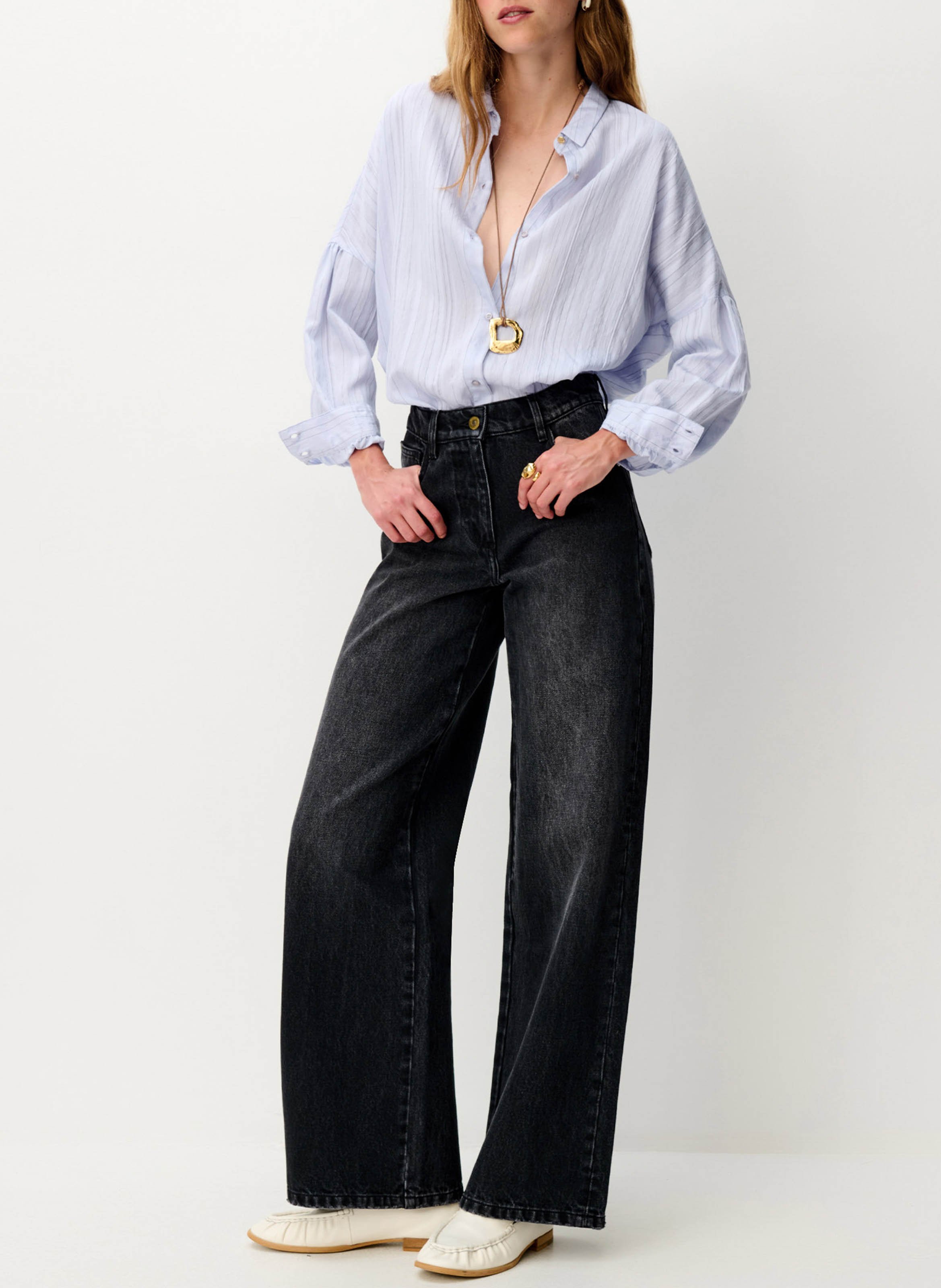 Chemise oversize rayée SESSUN Bleu