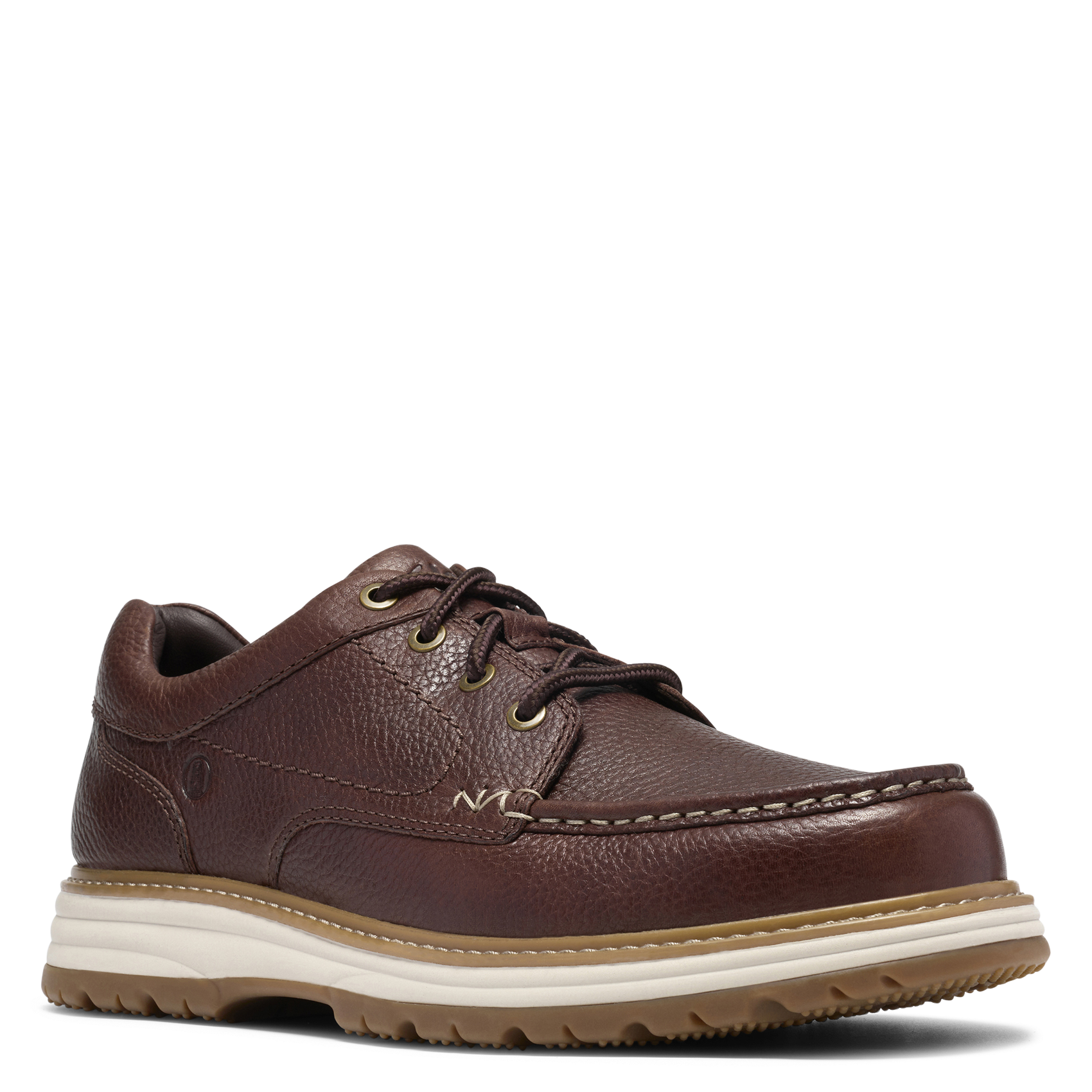 Baskets basses à lacets en cuir CLARKS Marron