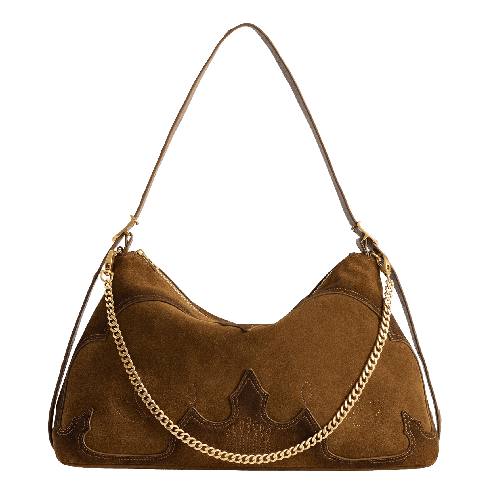 Sac souple en suède western ZADIG&VOLTAIRE Marron