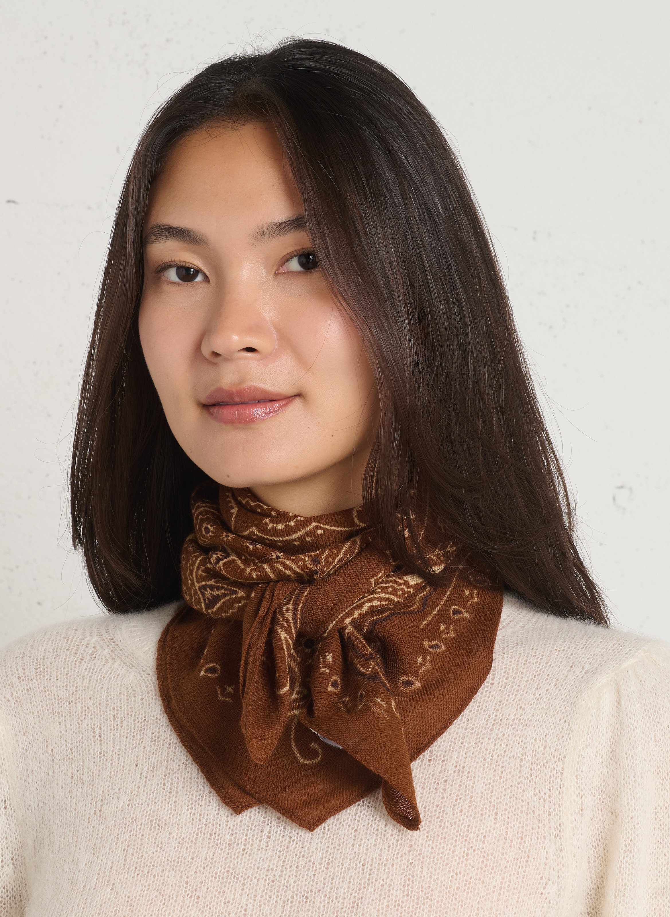 Printed wool scarf HARTFORD