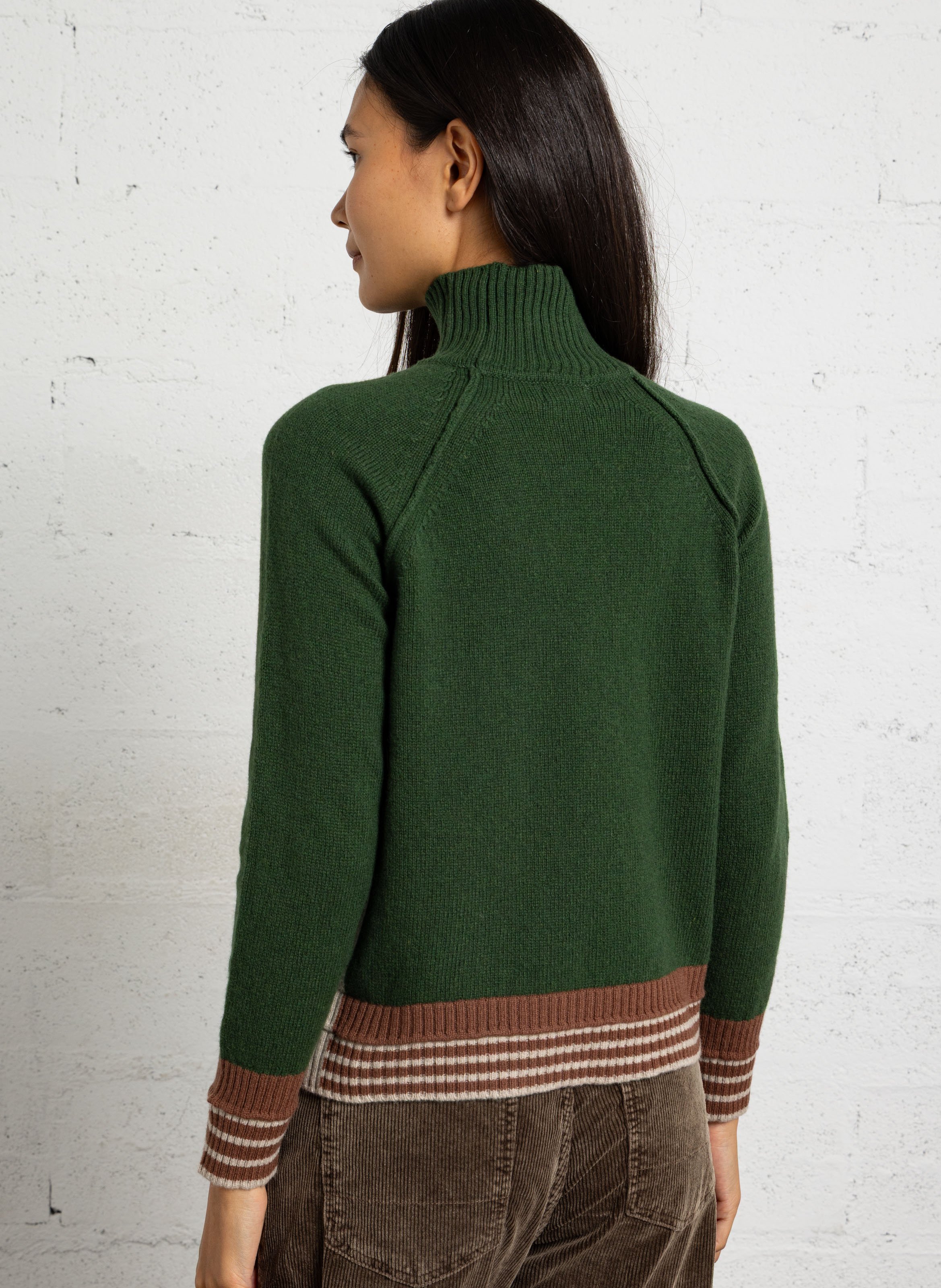 Pull droit col montant en laine DIEGA Multicolore