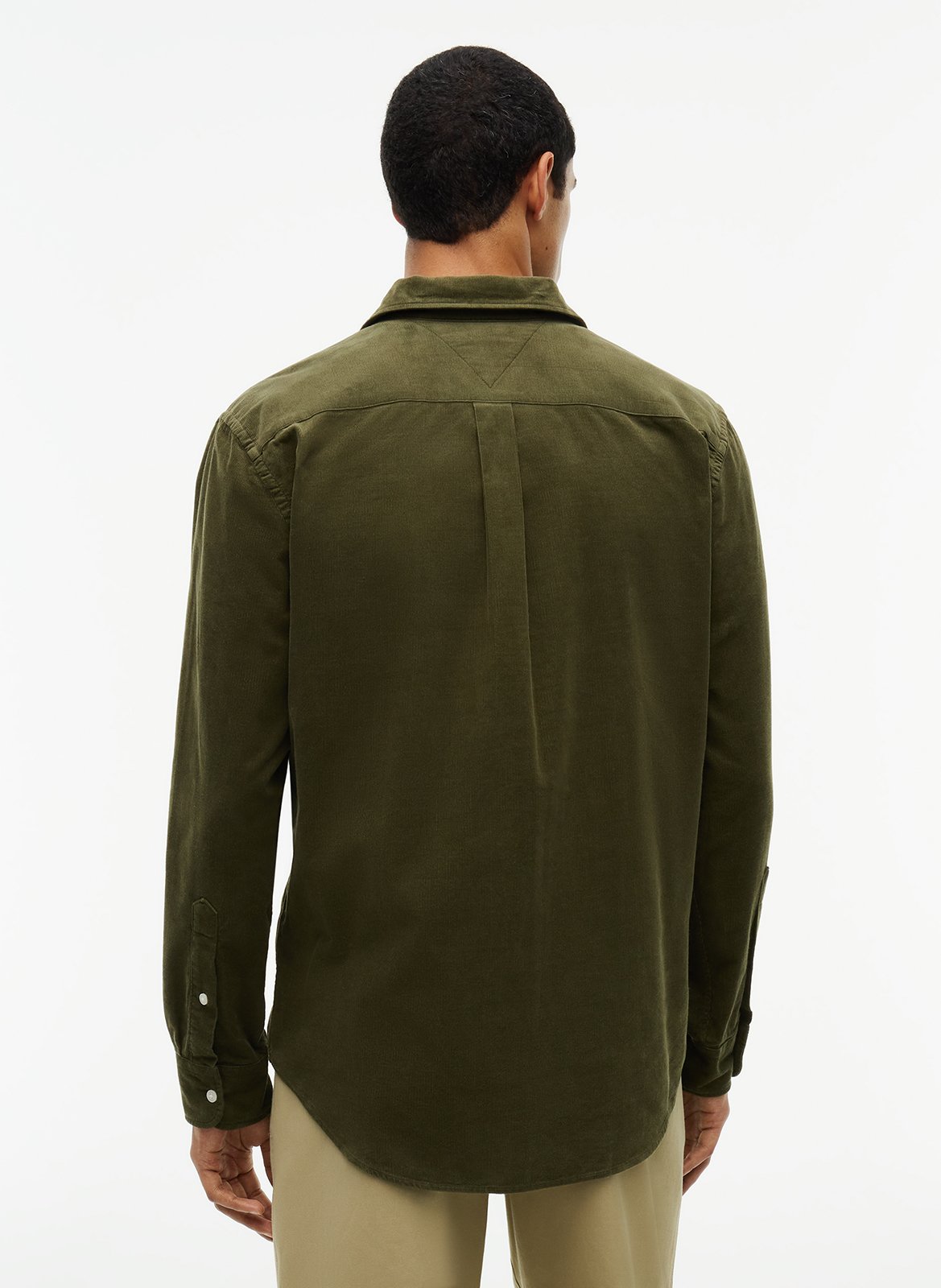 Chemise col classique en velours côtelé TOMMY HILFIGER Vert