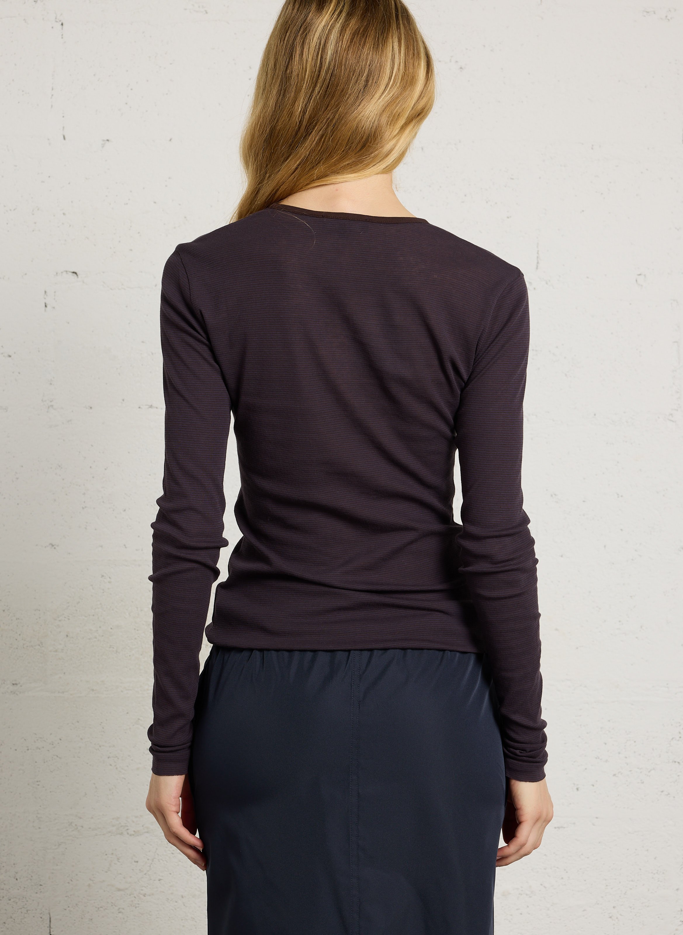 Tee-shirt ajusté en coton SOEUR Marron