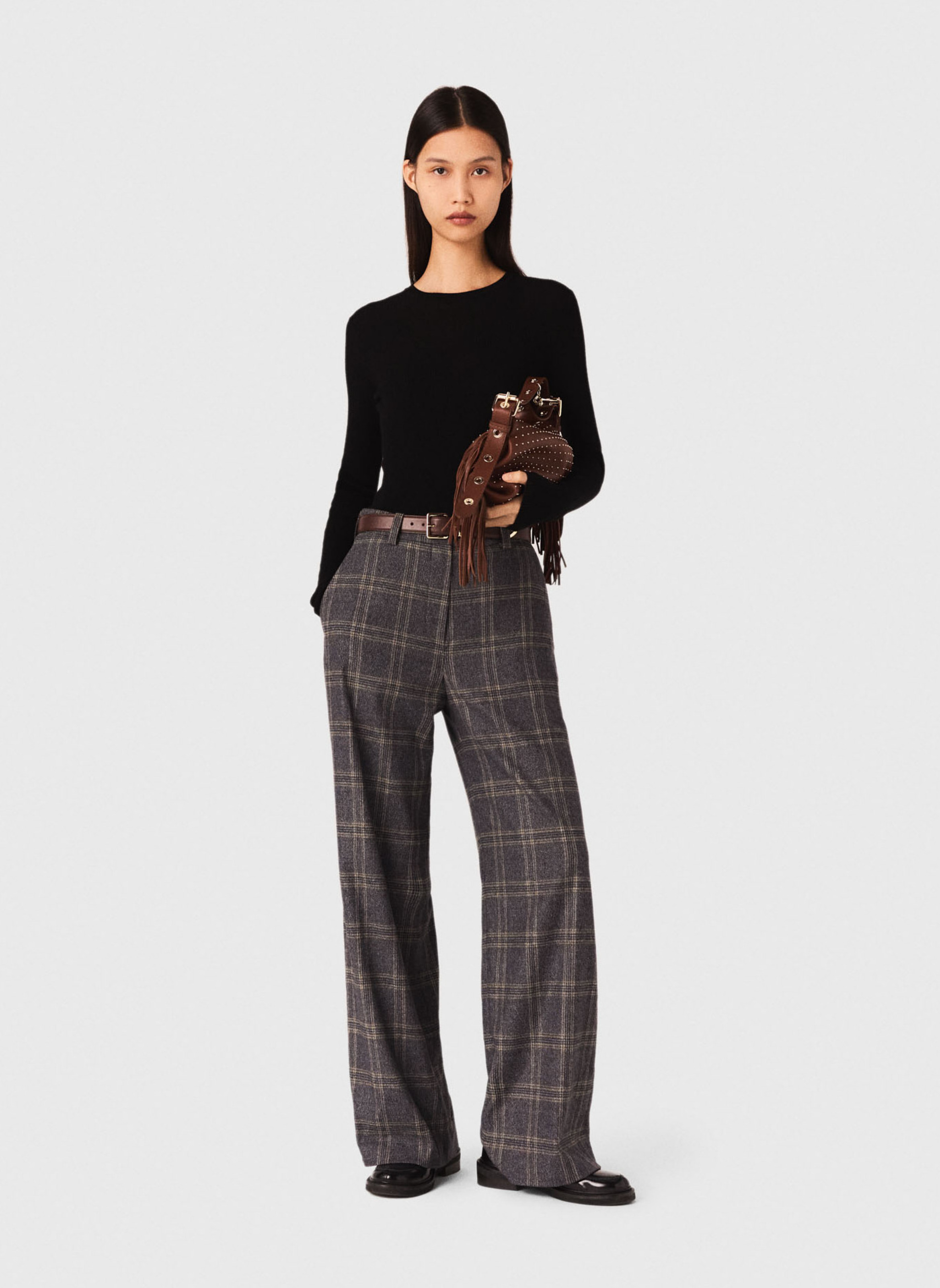 Alpaca wool sweater MAJE Black
