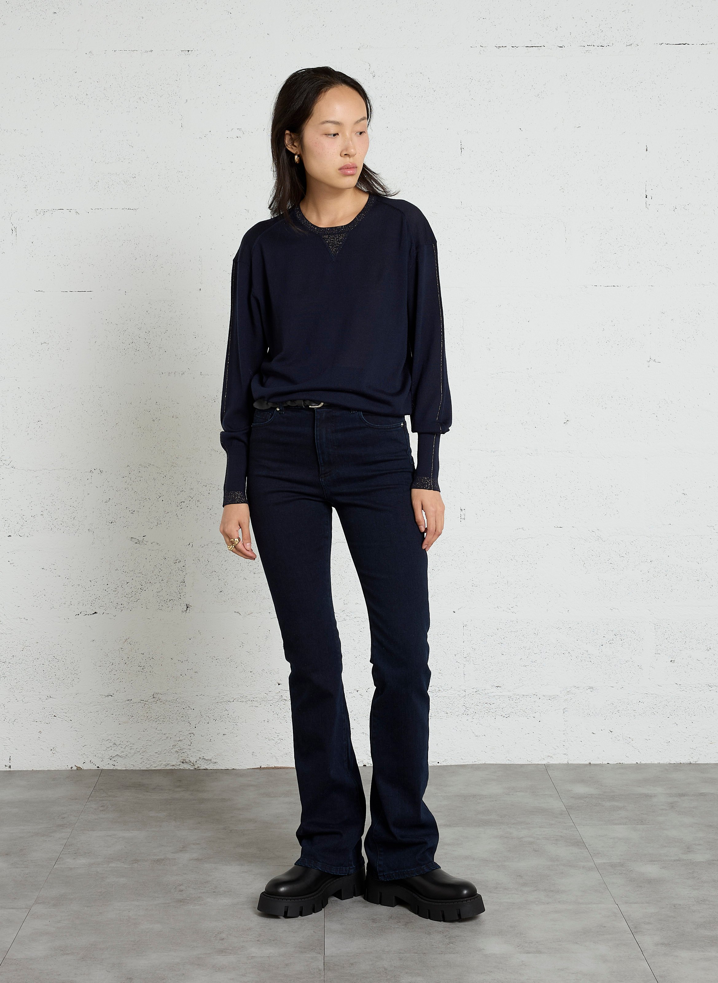 Feiner Wollpullover IKKS Blau