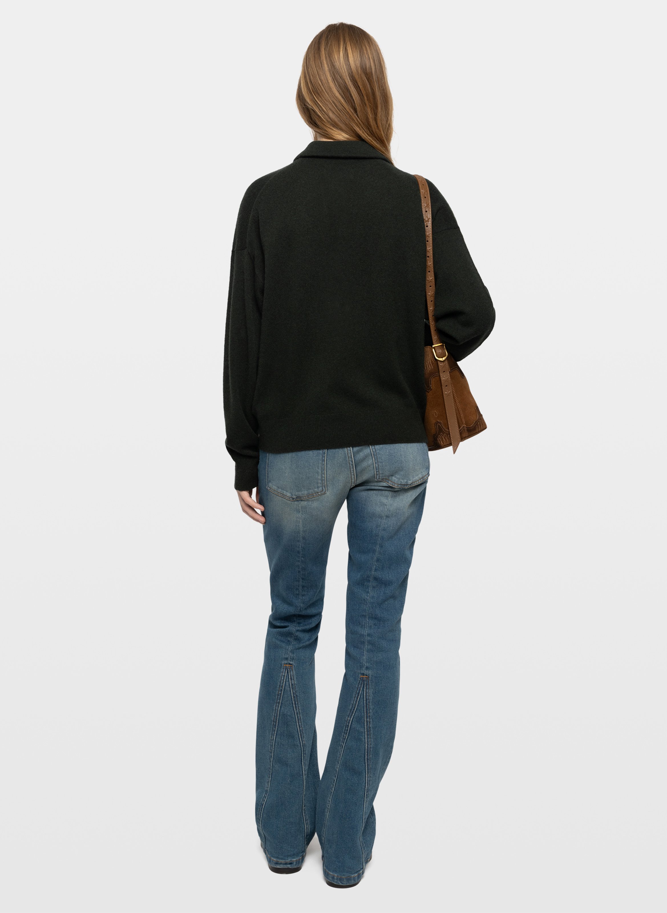 Polo trui met knopen van kasjmier ZADIG&VOLTAIRE Groen