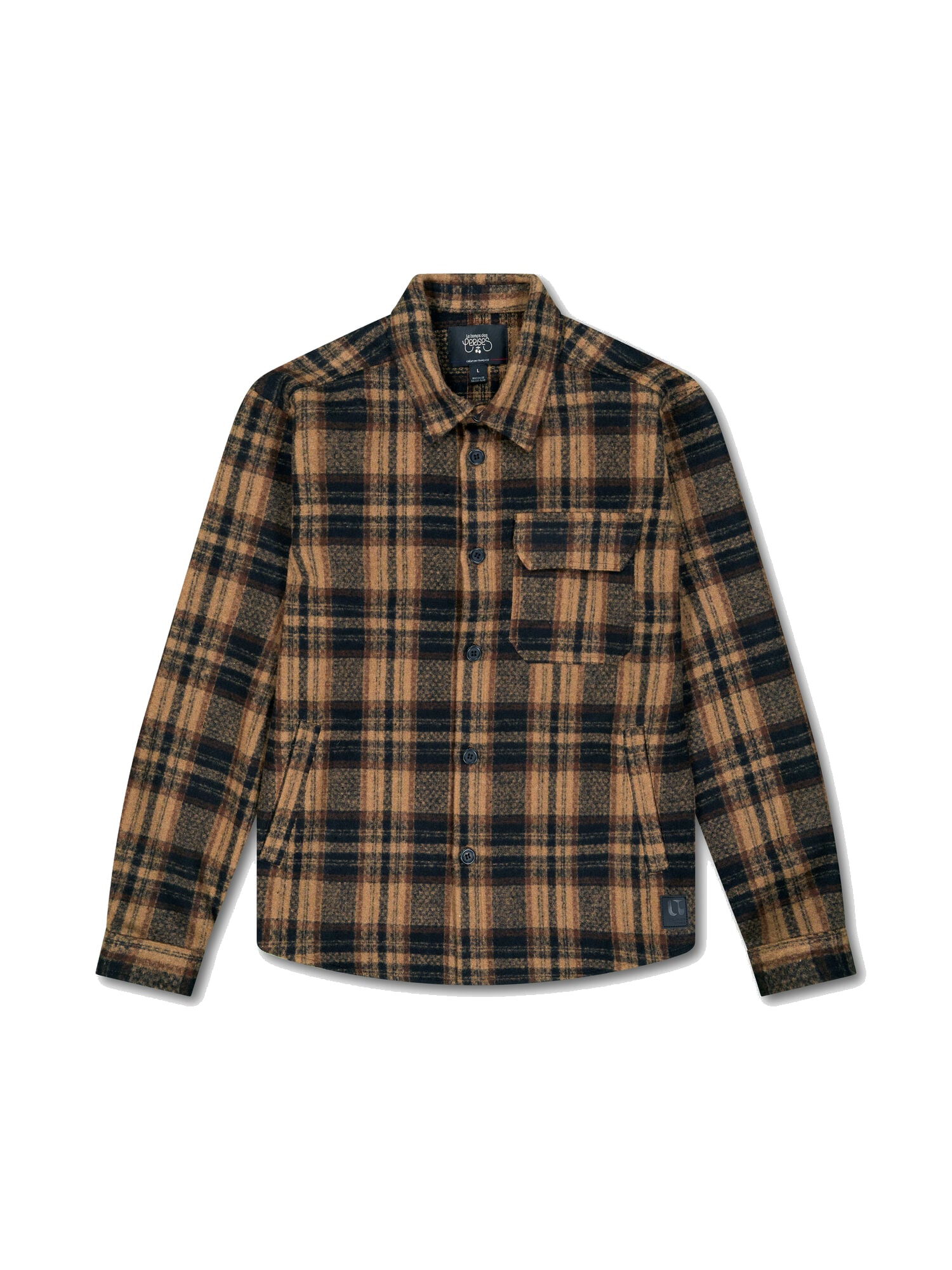 Buttoned overshirt LE TEMPS DES CERISES Brown