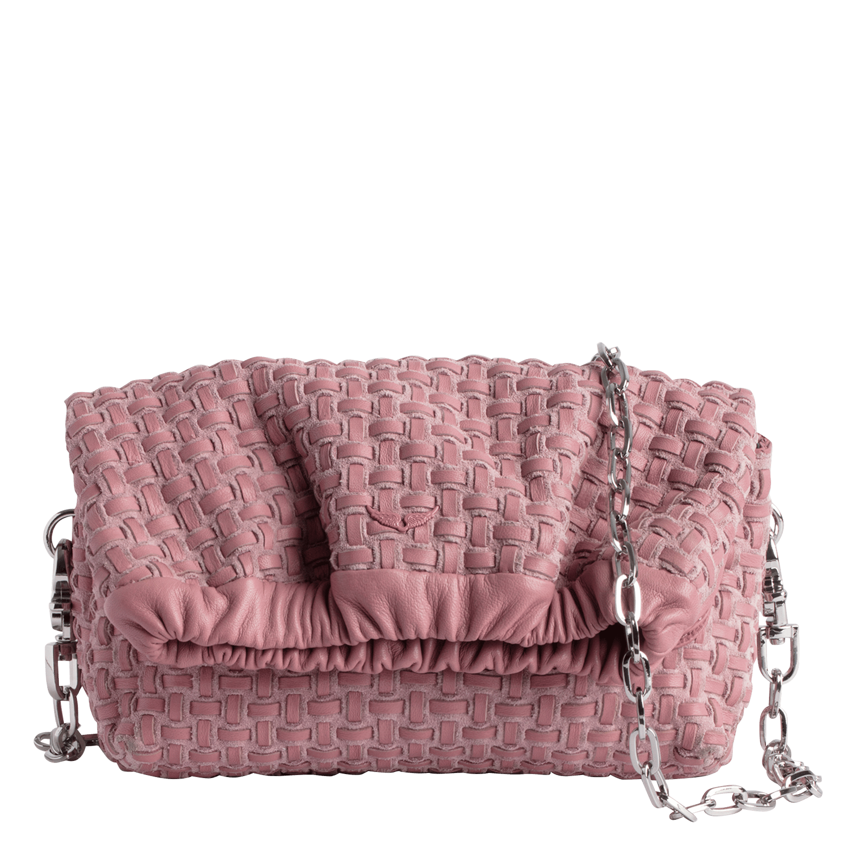 Sac bandoulière en cuir tressé RoseZADIG&VOLTAIRE