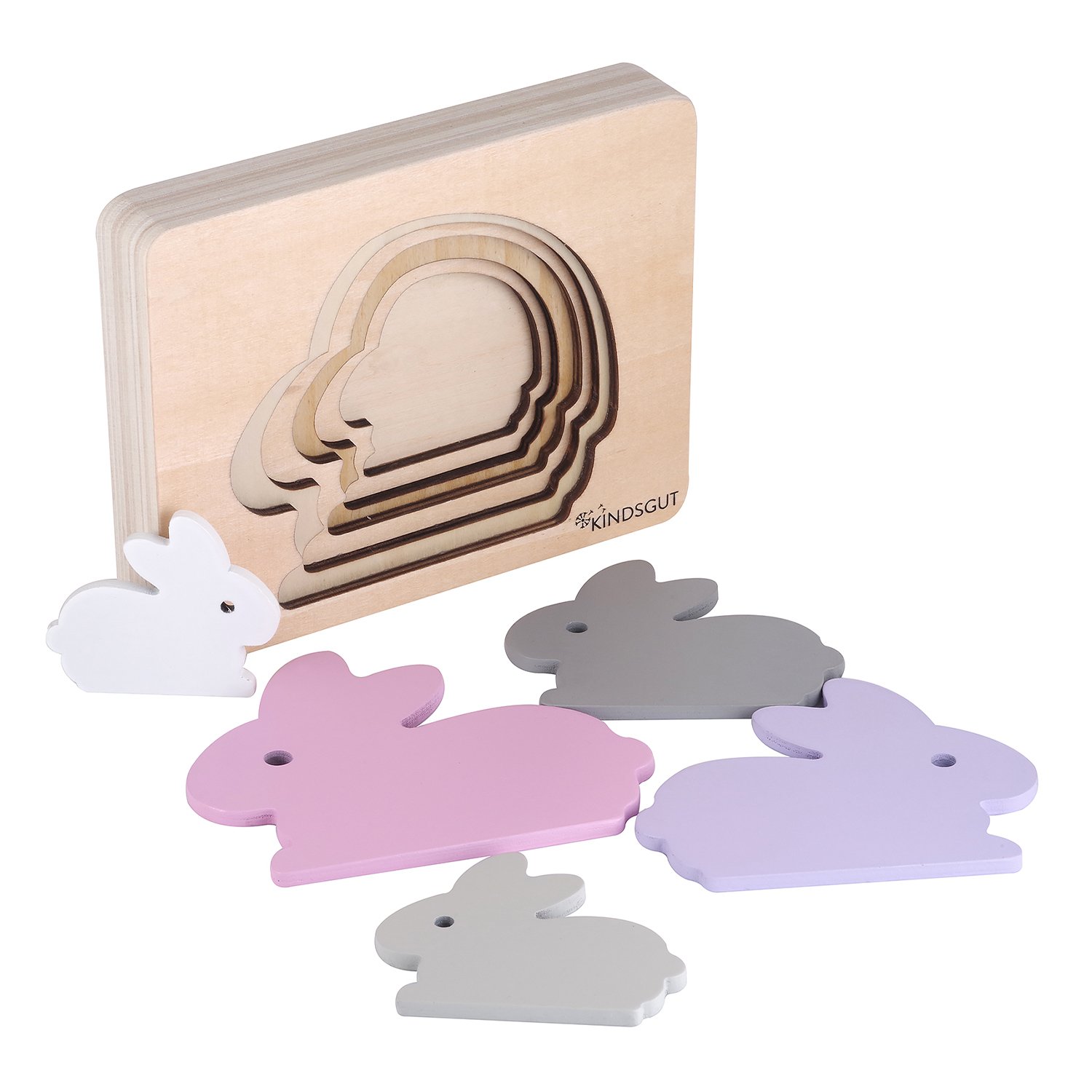 Wooden rabbit puzzle KINDSGUT