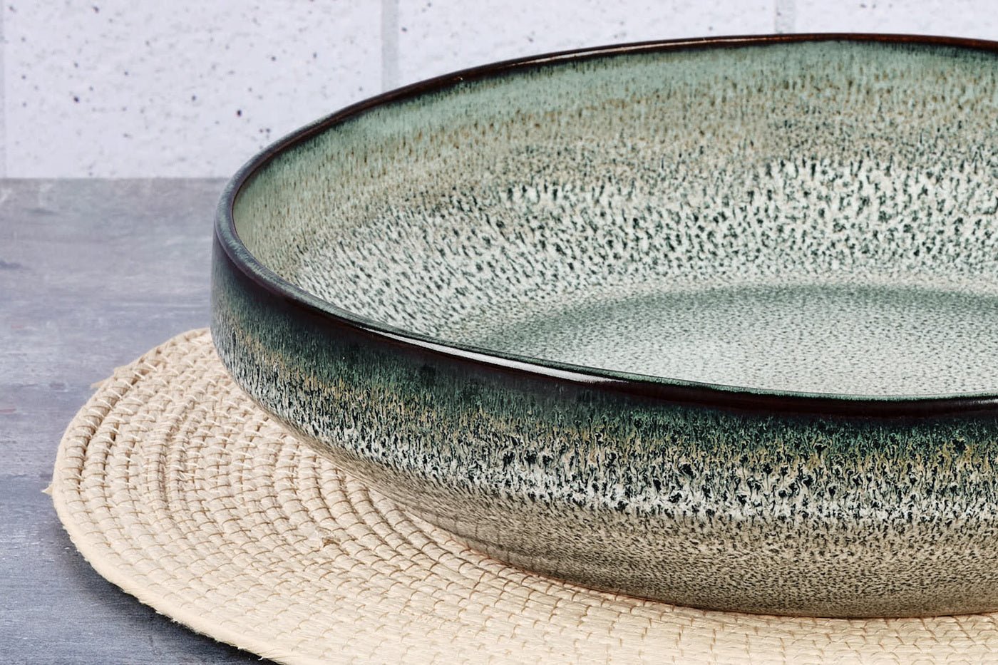 Stoneware fruit basket BJORN Grey