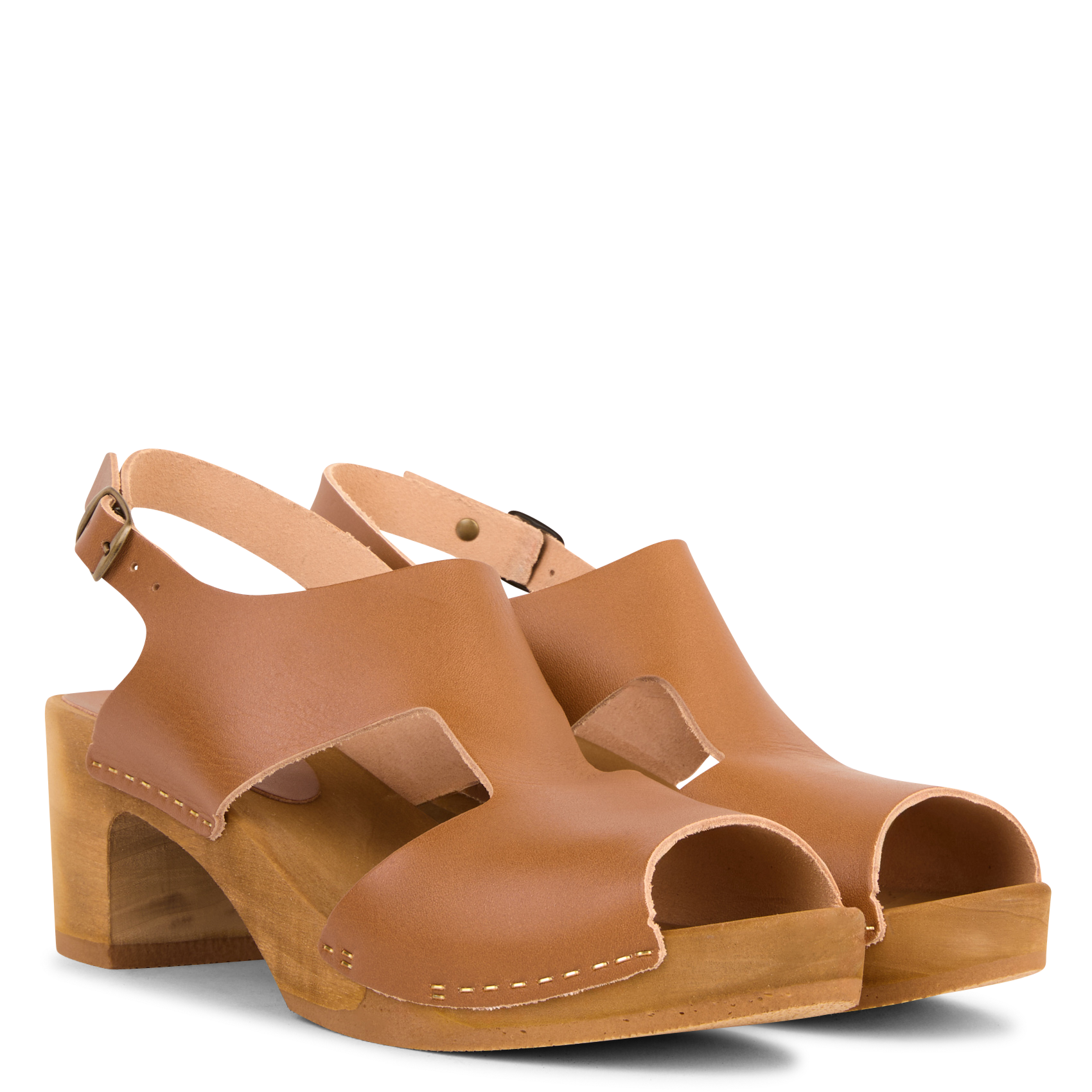 High leather gladiator sandals BOSABO Brown