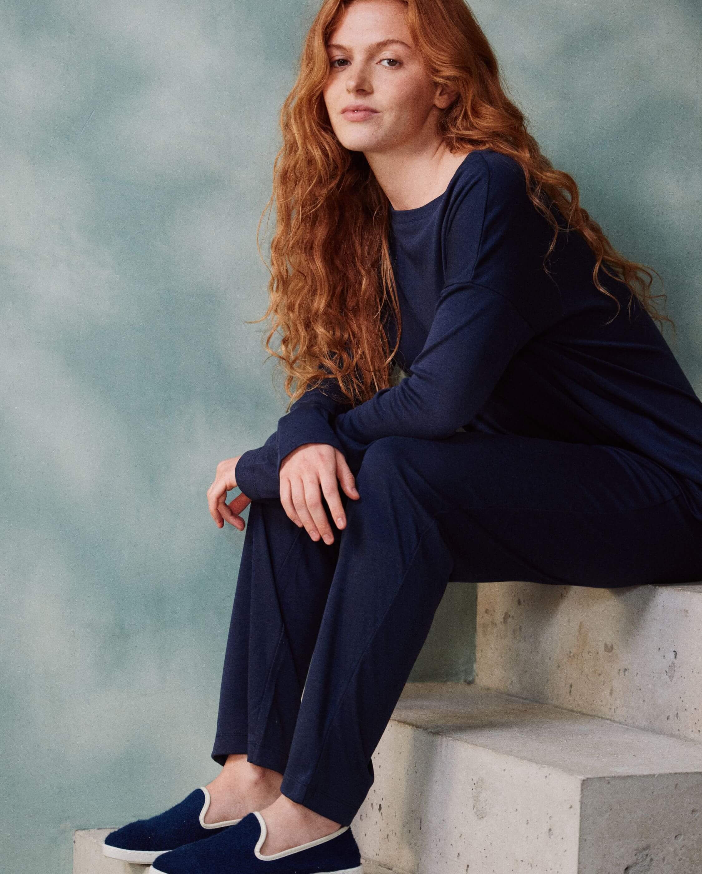 Women's pajama bottoms, navy ANGARDE Blue