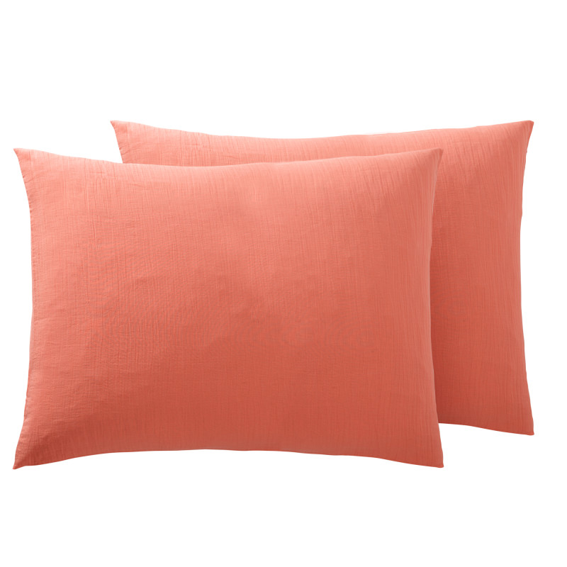 Cotton percale pillow case COTON PUR Pink