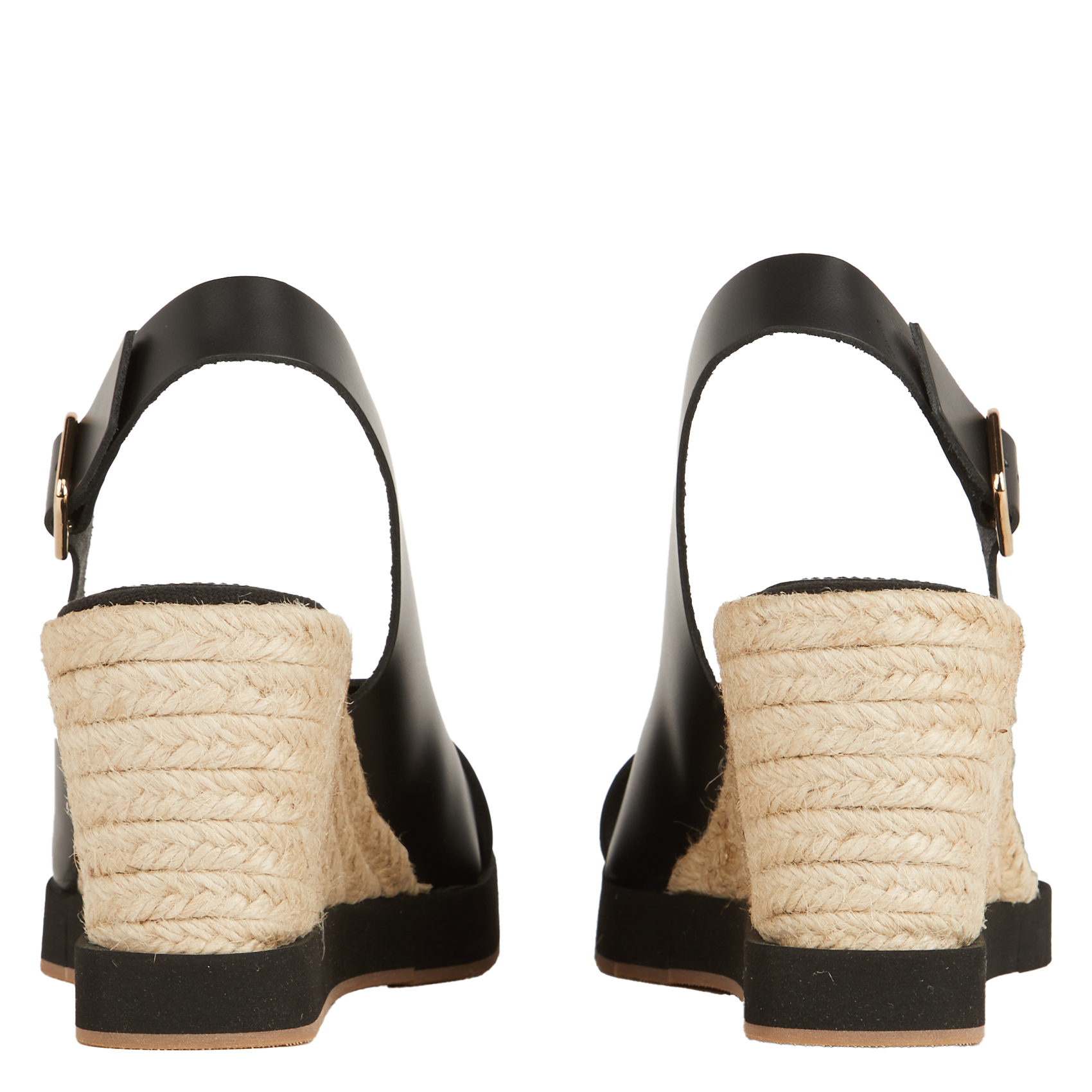 Sandales compensées en cuir PALOMITAS BY PALOMA BARCELO Noir