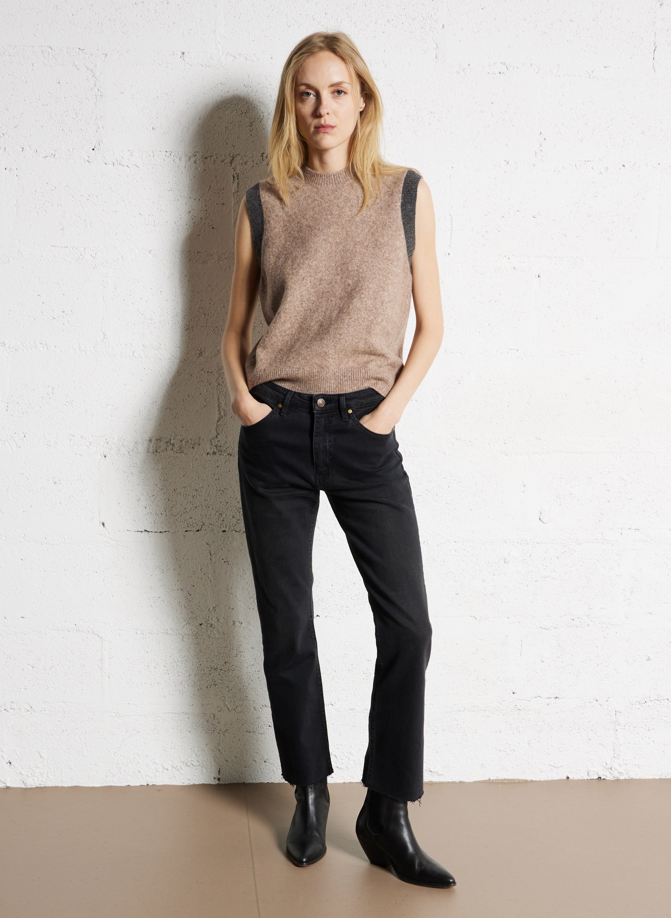 Rechte jeans | katoenblend ACQUAVERDE Zwart