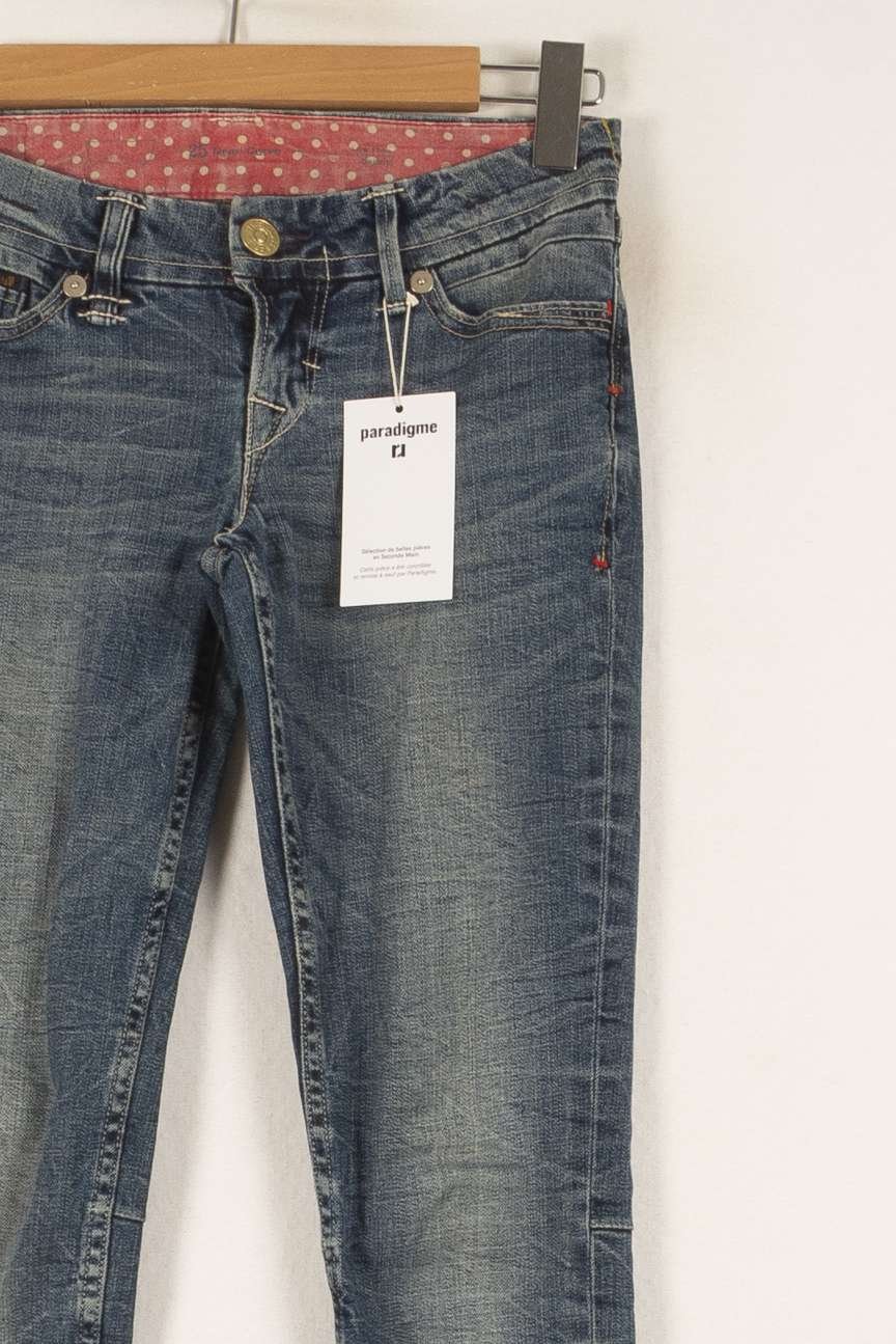 Cropped slim jeans with studs LEVI'S - Seconde main Blue