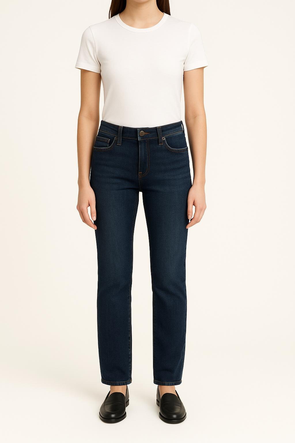Cropped slim jeans with studs LEVI'S - Seconde main Blue