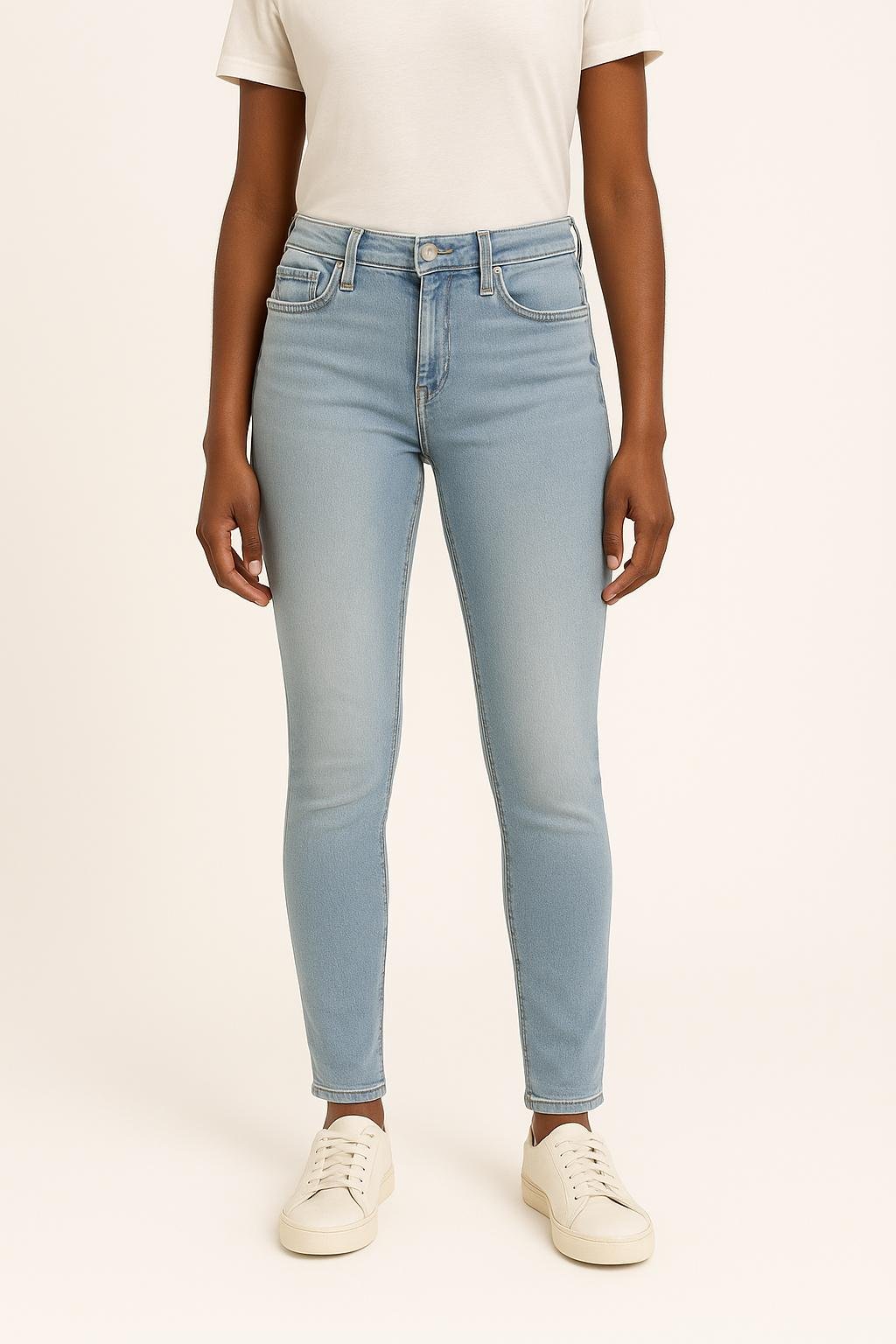 Cropped slim jeans with studs LEVI'S - Seconde main Blue