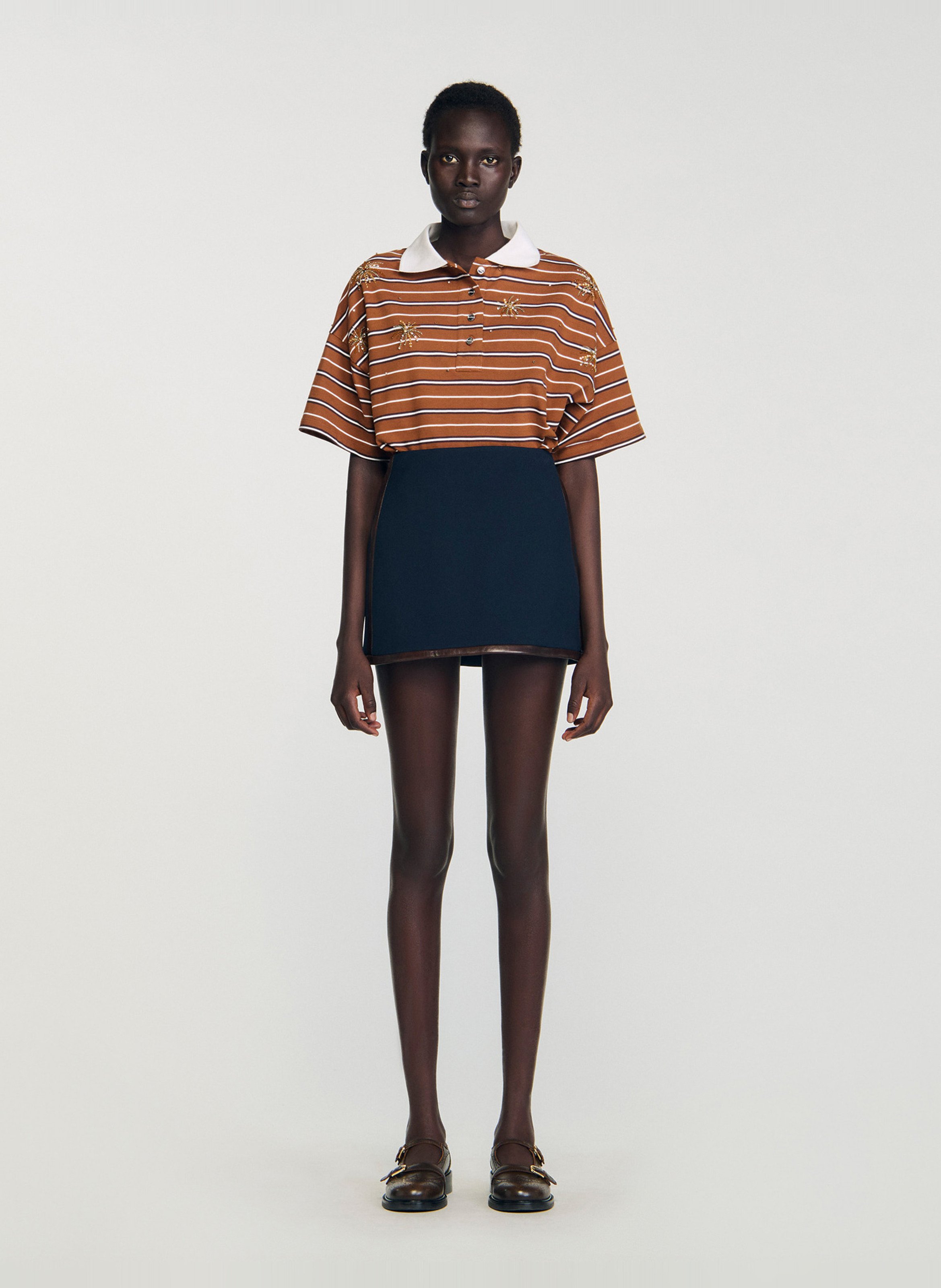 Jupe courte  SANDRO Bleu