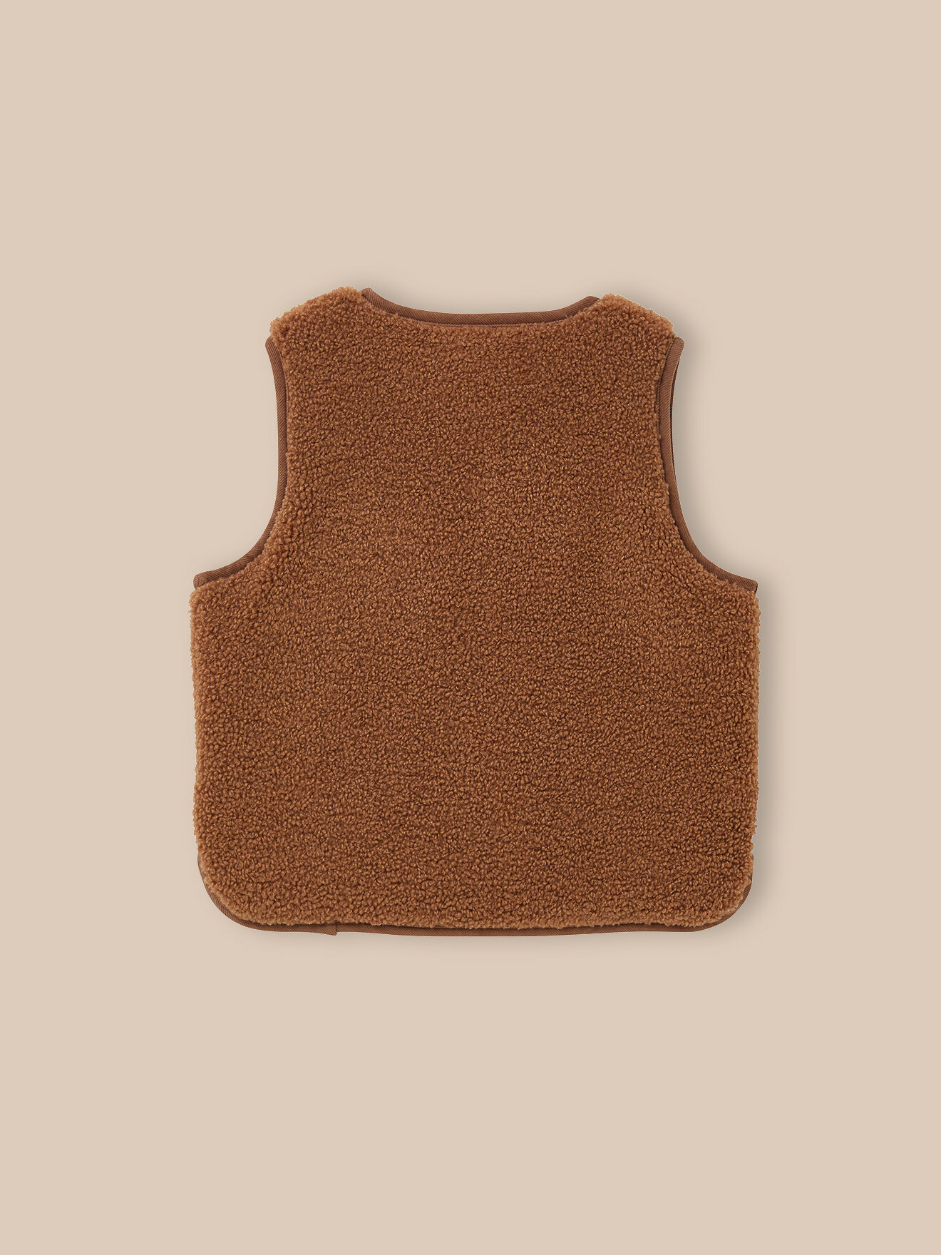 Sleeveless sherpa jacket CYRILLUS Brown