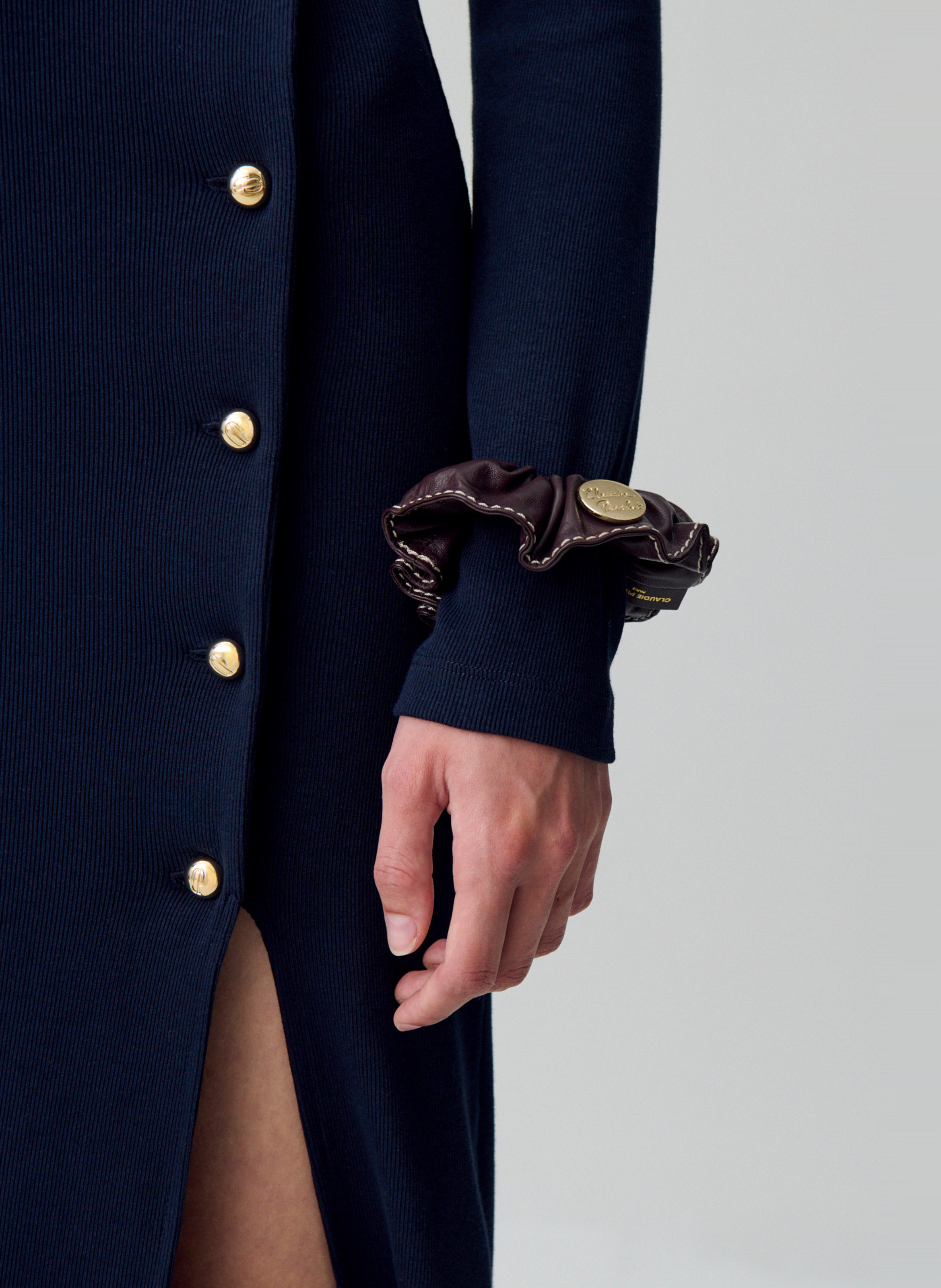 Plain leather scrunchie CLAUDIE PIERLOT Red