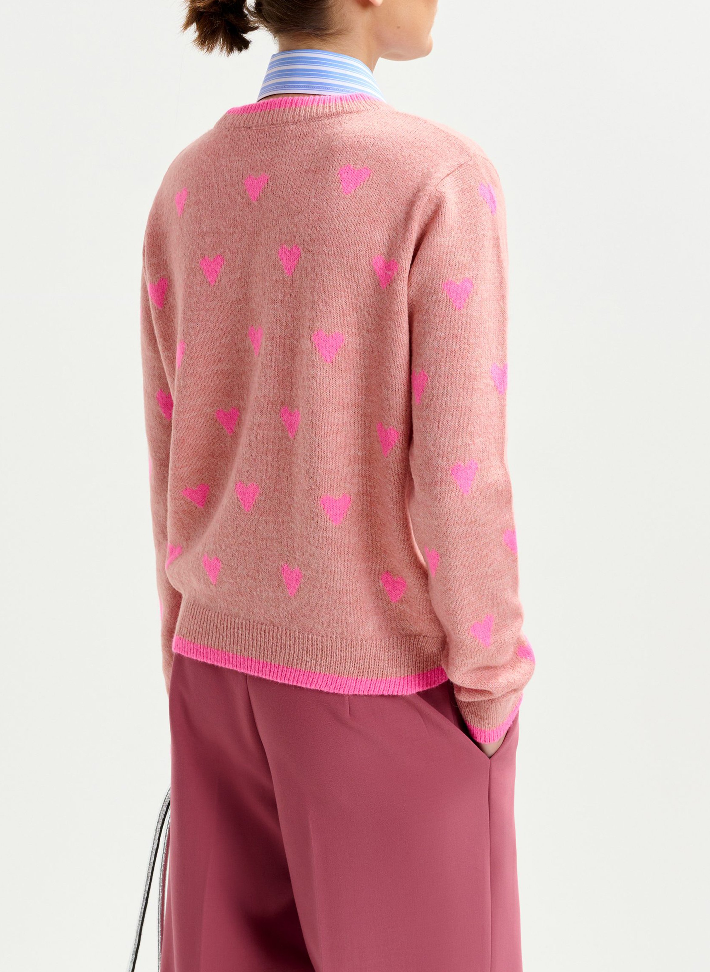 Pull droit en maille ESSENTIEL ANTWERP Rose