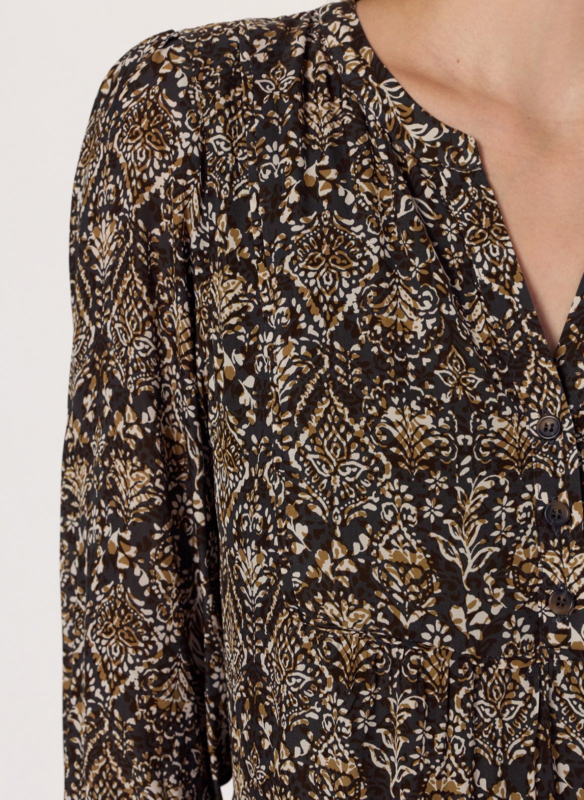 Halflange jurk met print GERARD DAREL Kaki