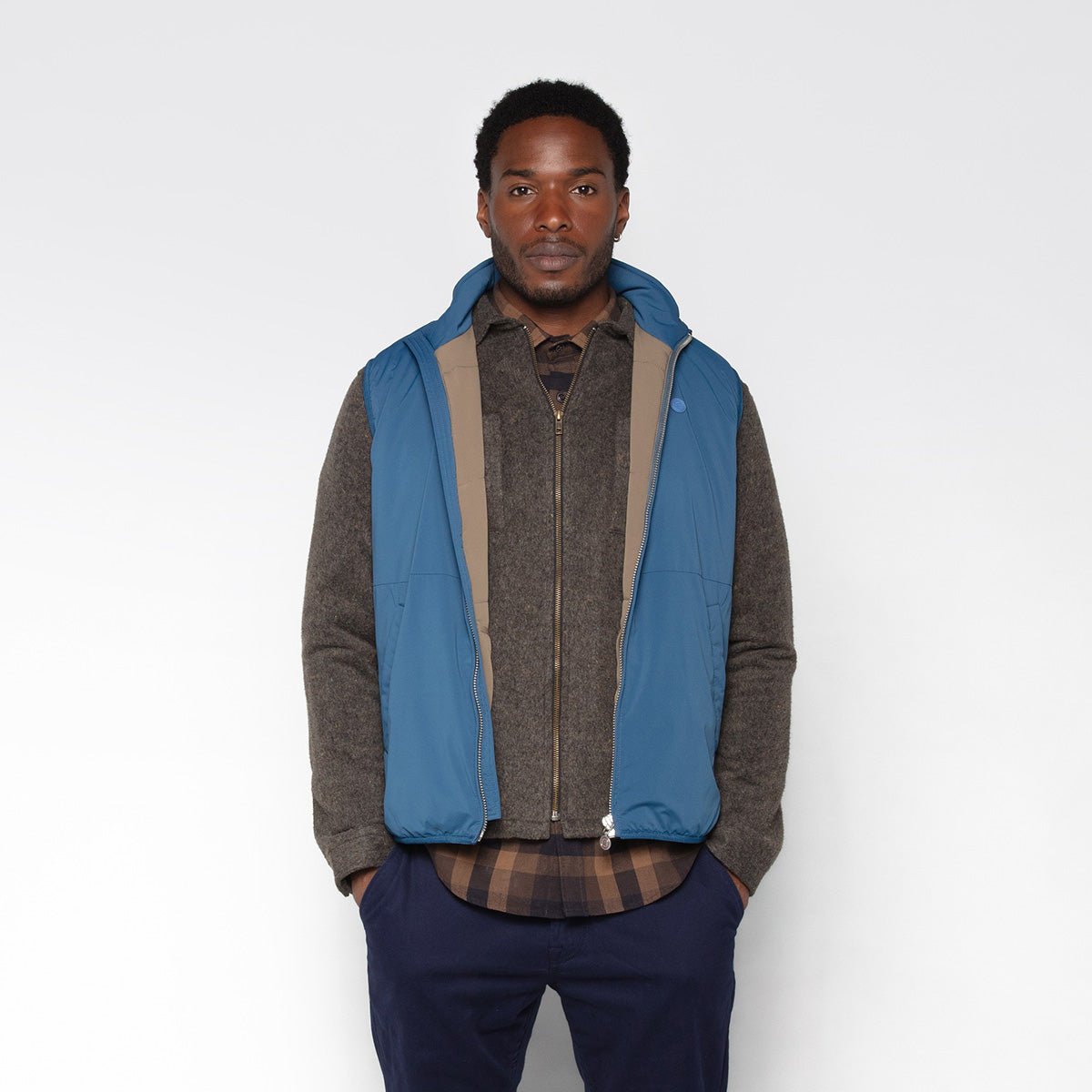 Sleeveless ultralight vest SERGE BLANCO Blue