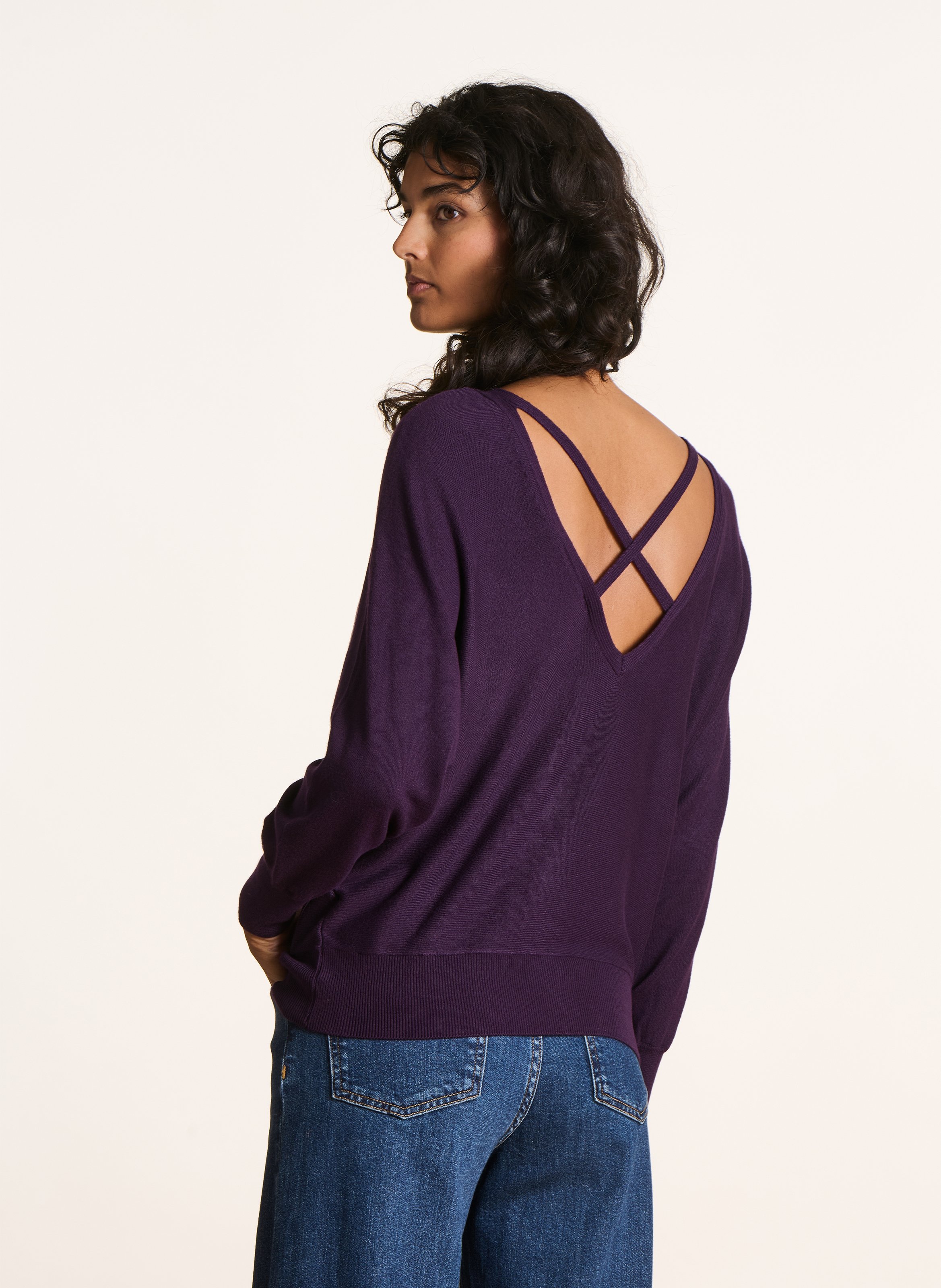 Oversize-Pullover LA FEE MARABOUTEE Violett