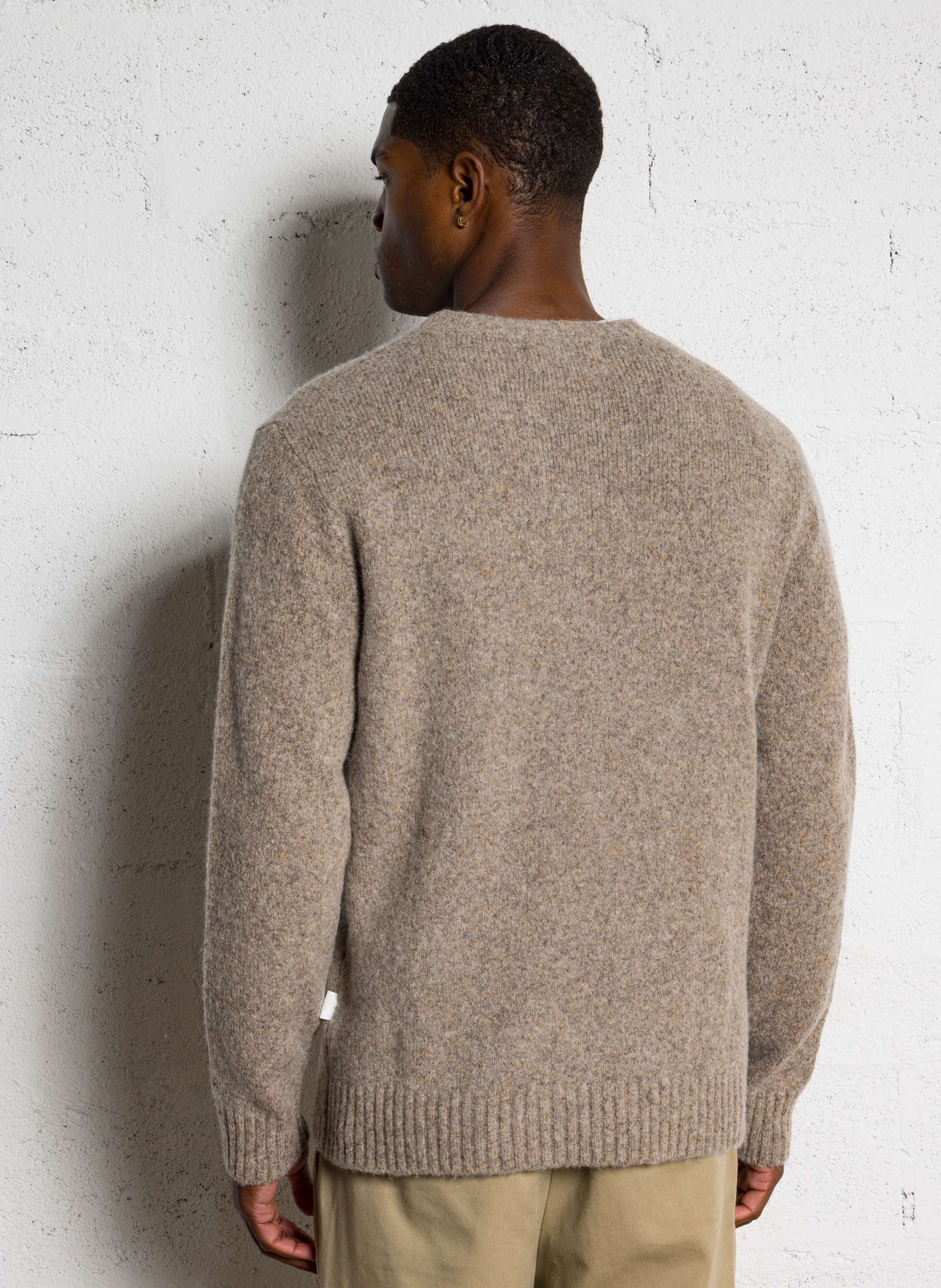 Oversize round-neck knit sweater MINIMUM Beige