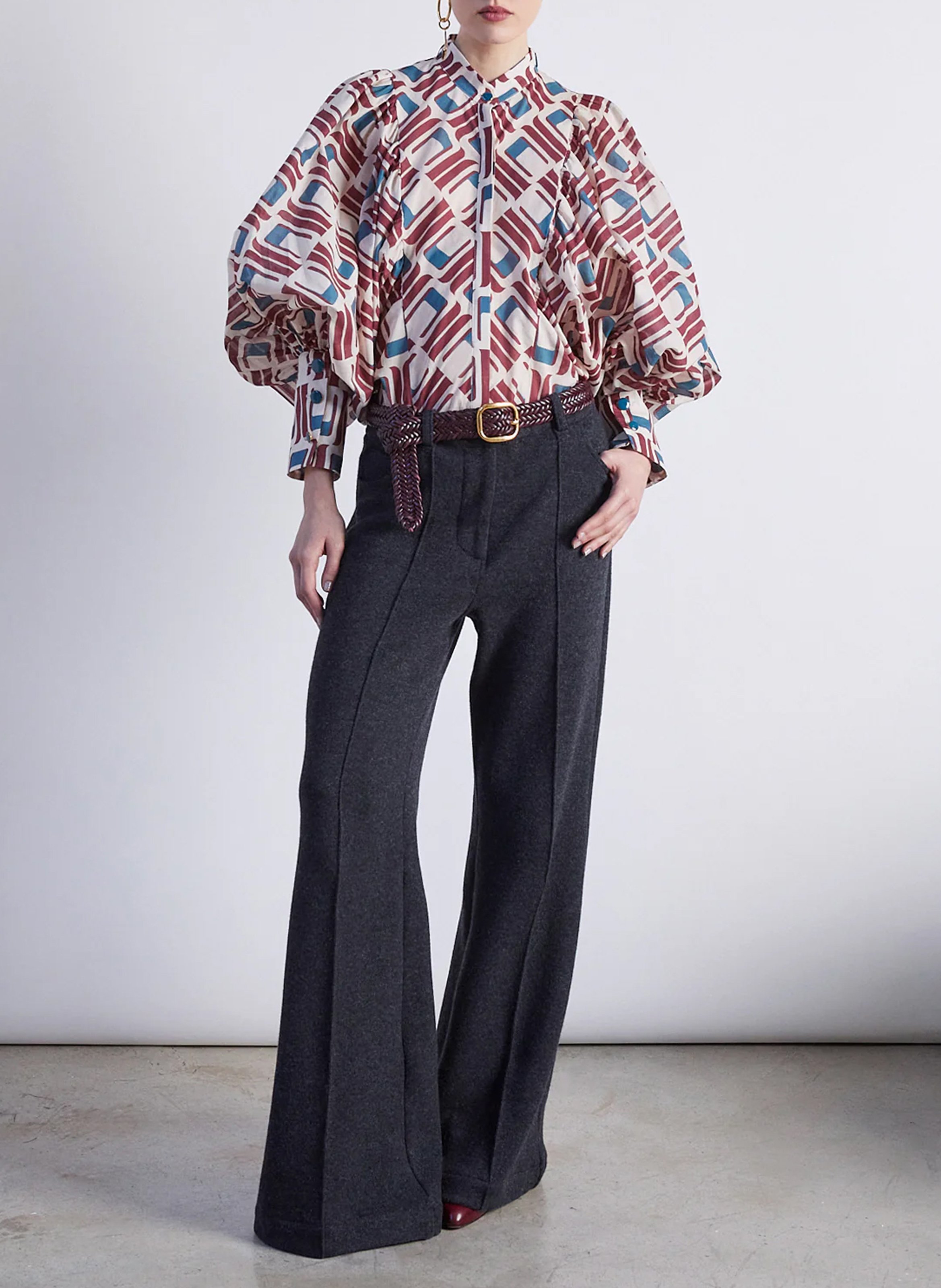 Blouse imprimée col montant  THE LABEL EDITION Multicolore