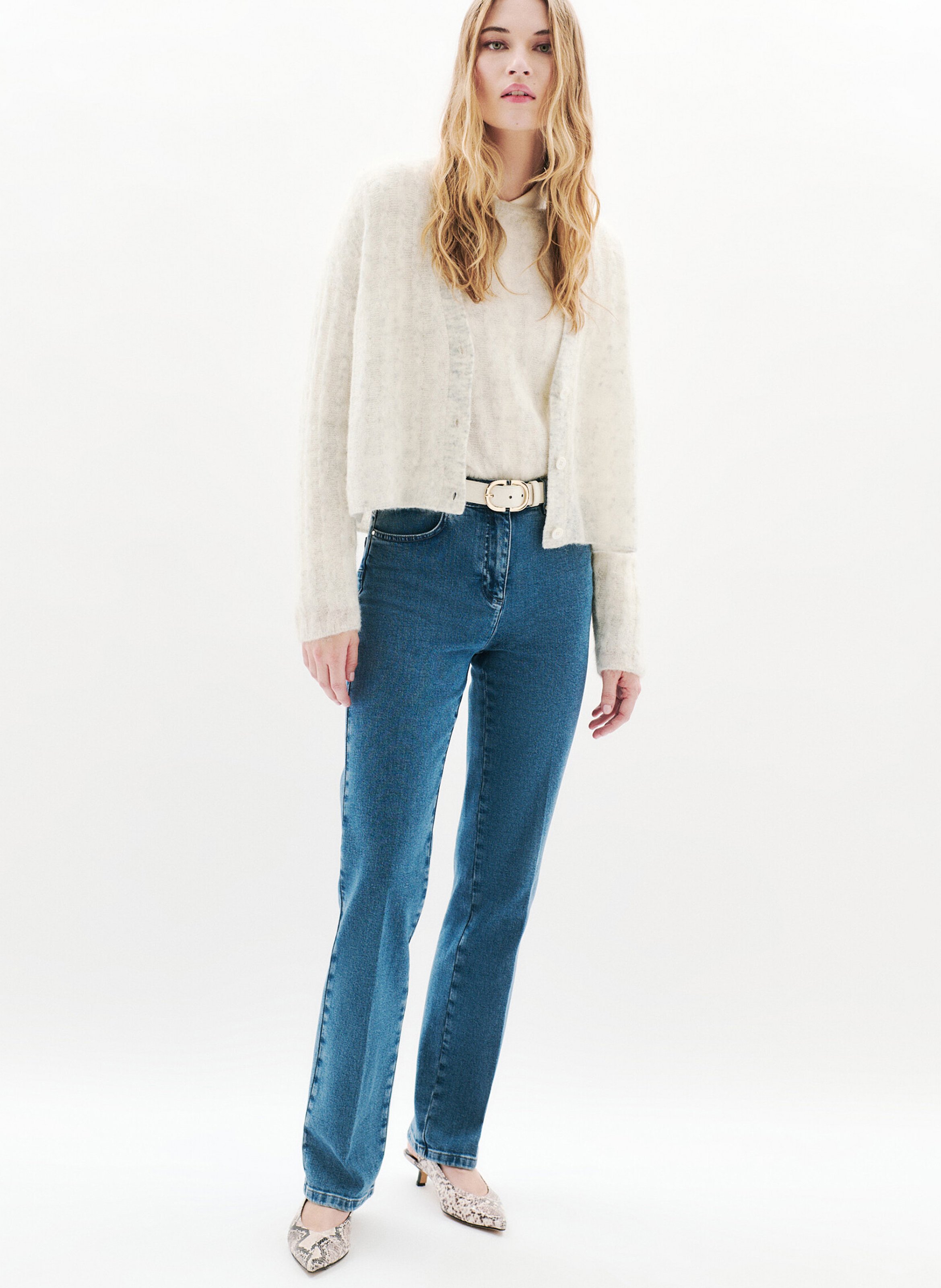 Gilet col v CAROLL Beige