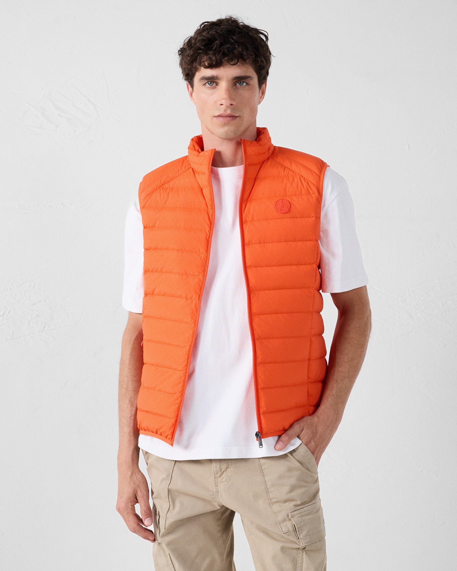 Stretch sleeveless puffer jacket Arafo JOTT Red