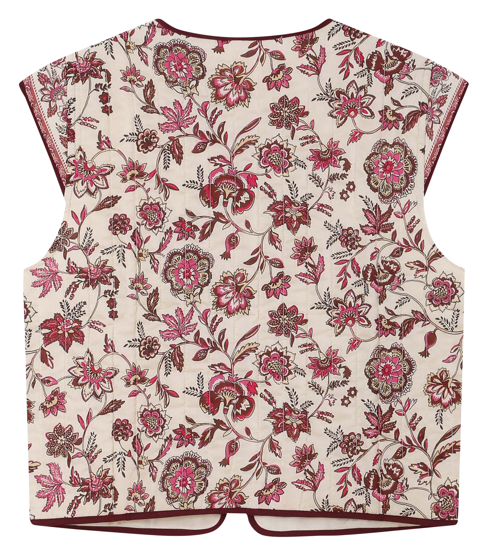 Veste courte sans manches imprimée GRACE ET MILA Rose