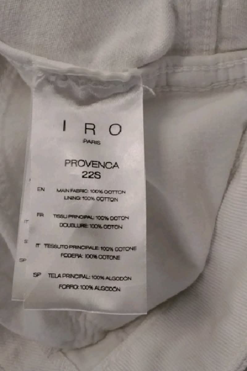 - Straight-leg jeans
- 5 pockets
- Straight cut
- Faded effect IRO - Seconde Main White