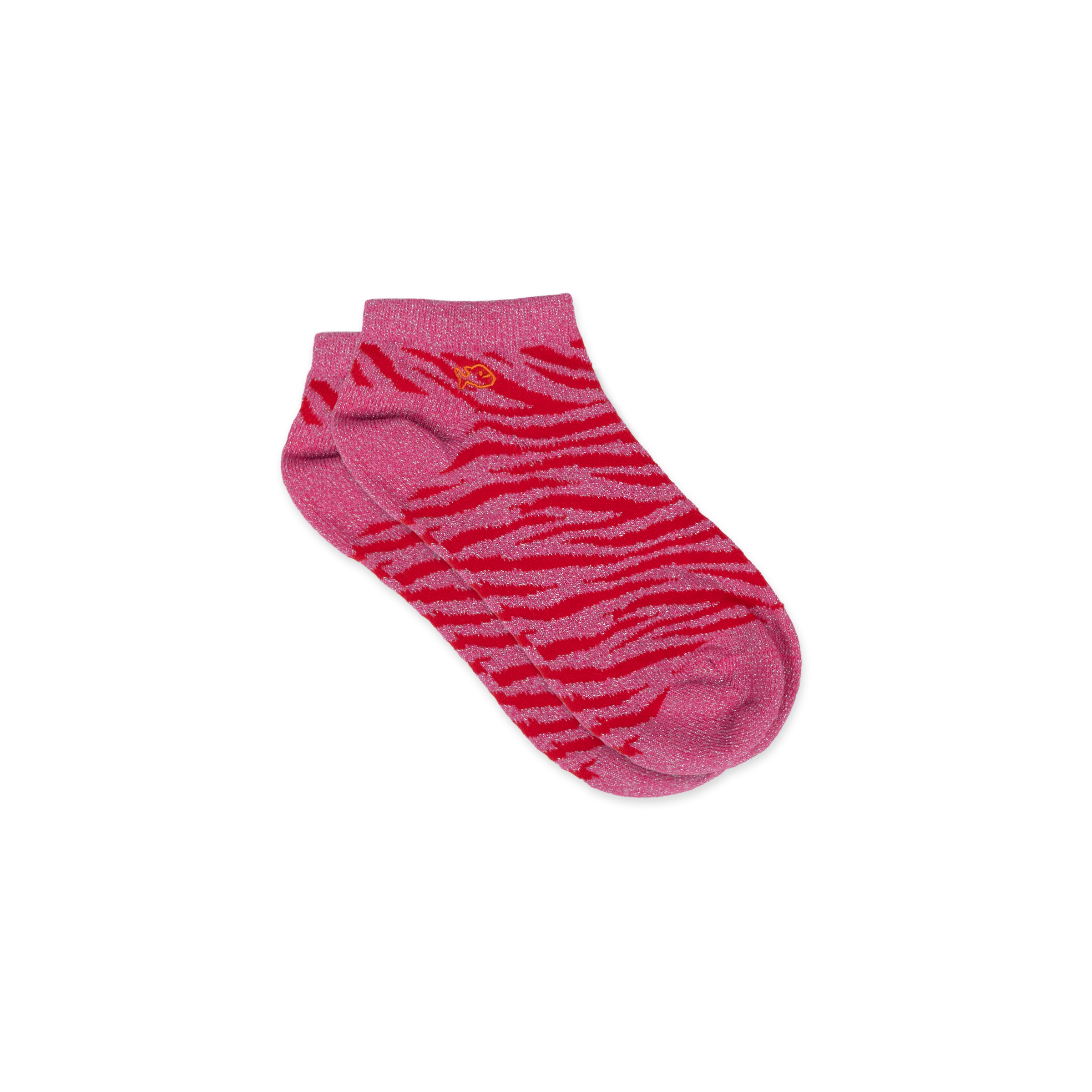 Combed cotton zebra ankle socks BILLYBELT Pink