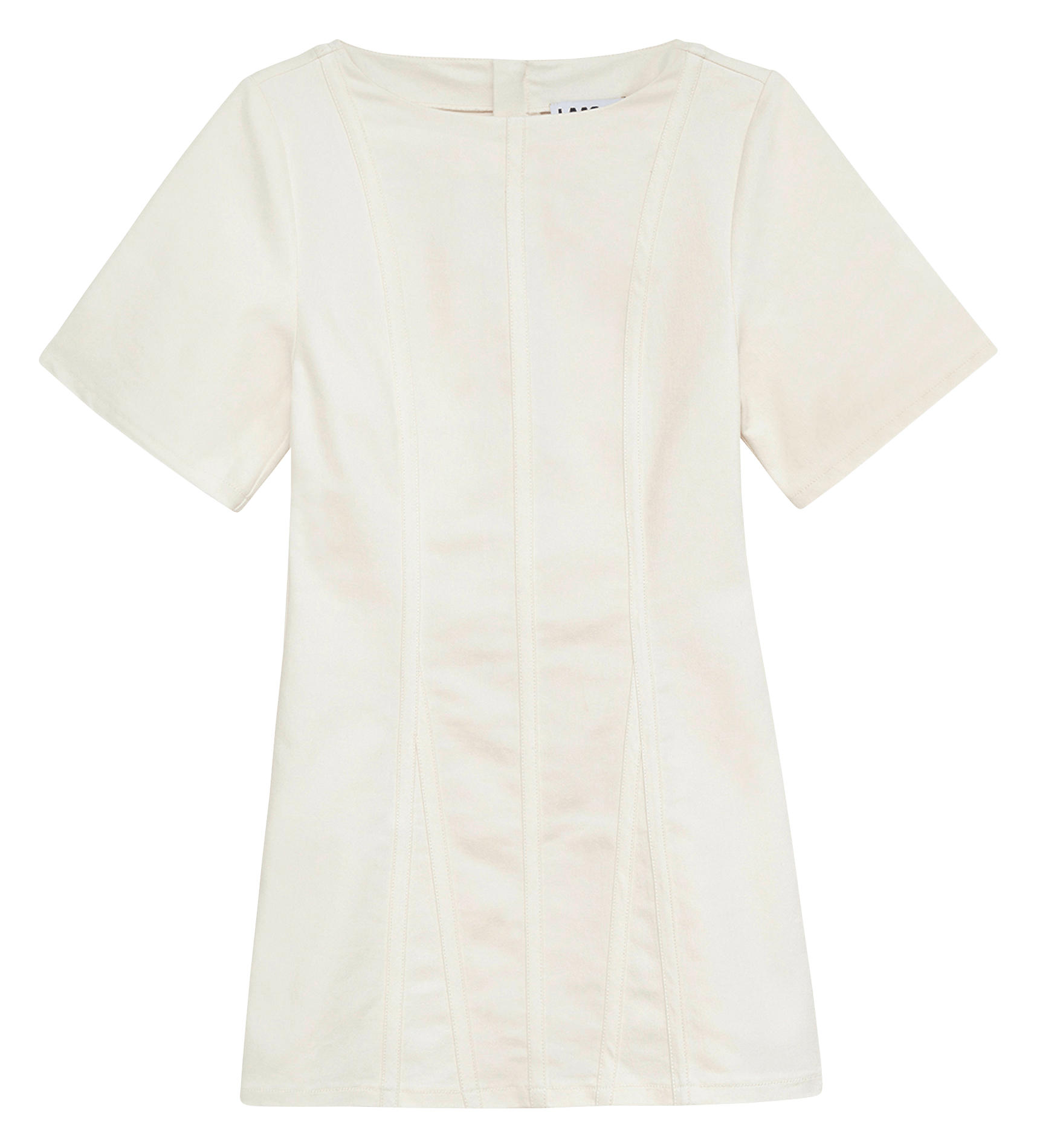 Kurzes Kleid mit Rundhalsausschnitt LAAGAM Weiss