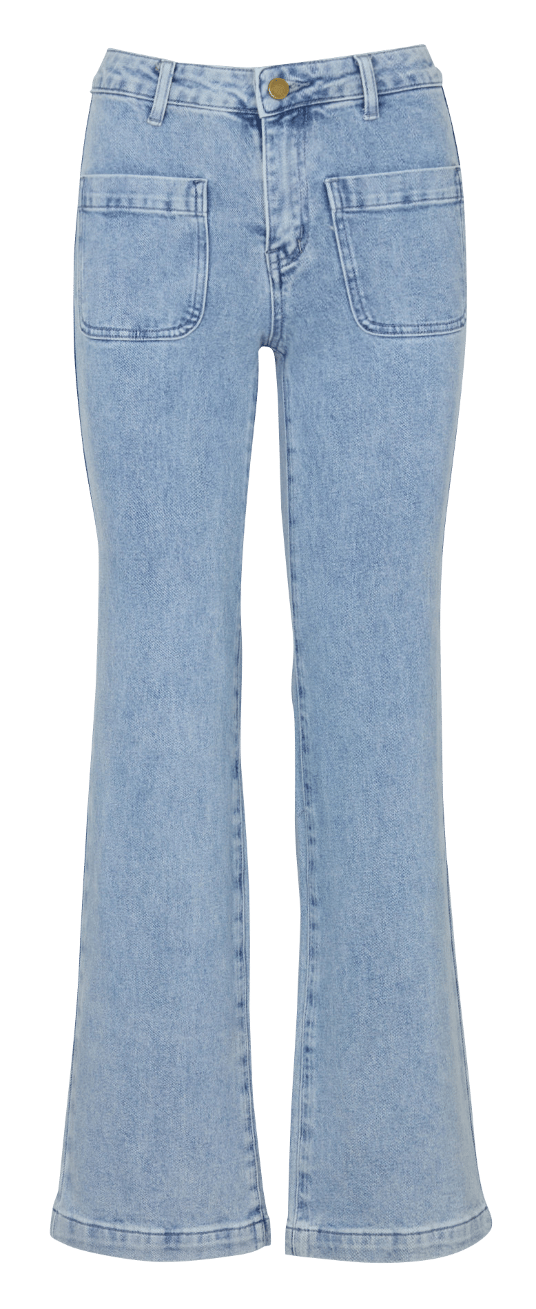 Jean évasé taille haute en coton mélangé LA PETITE ETOILE Bleu